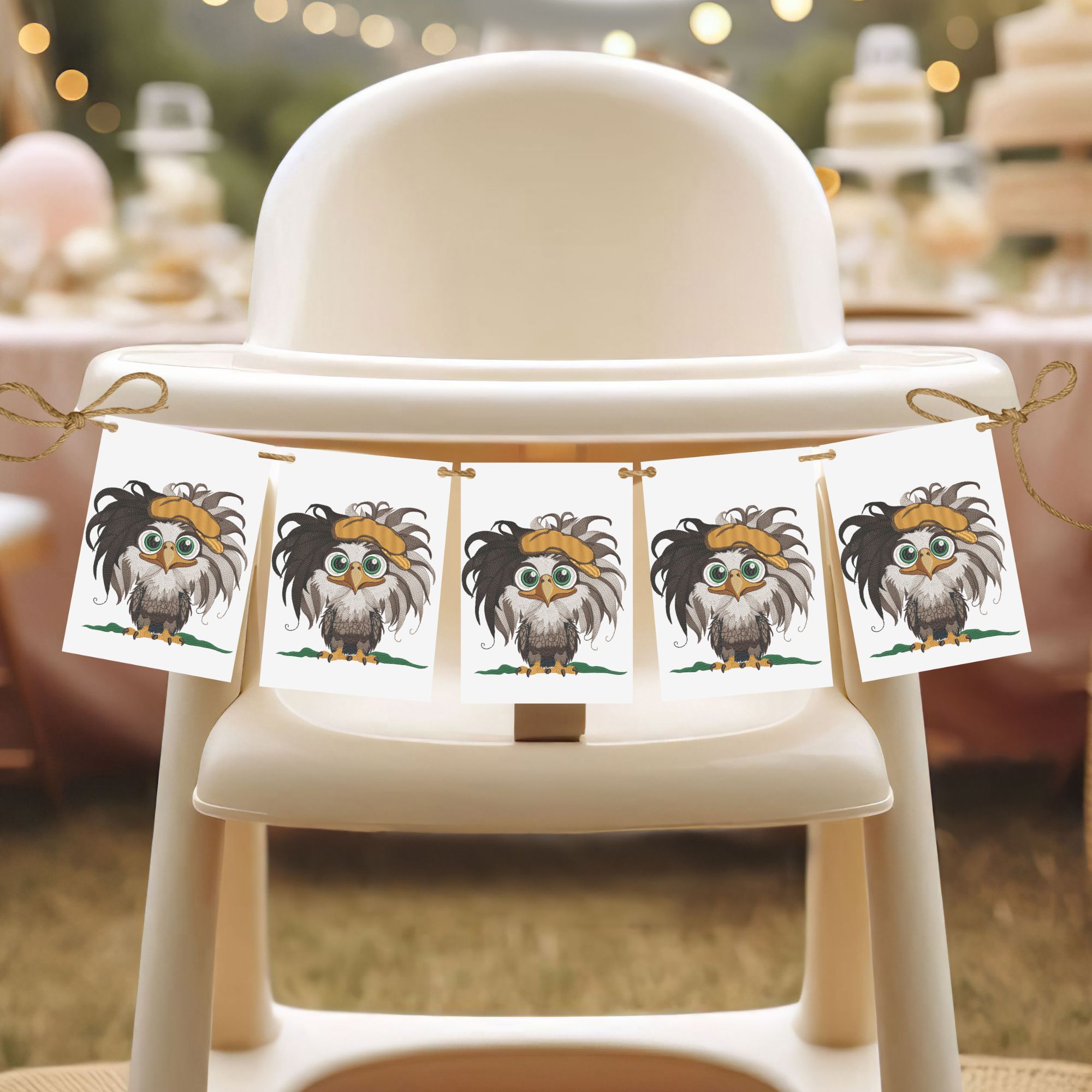4x4 Hoop Funny Baby Boy Bald Eagle in Hat-12
