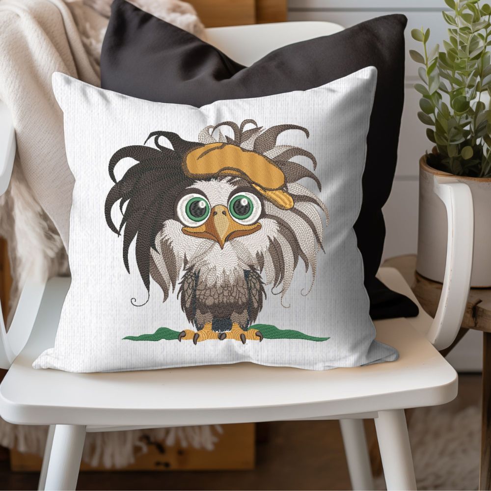 Mega Hoop Funny Baby Boy Bald Eagle in Hat-3
