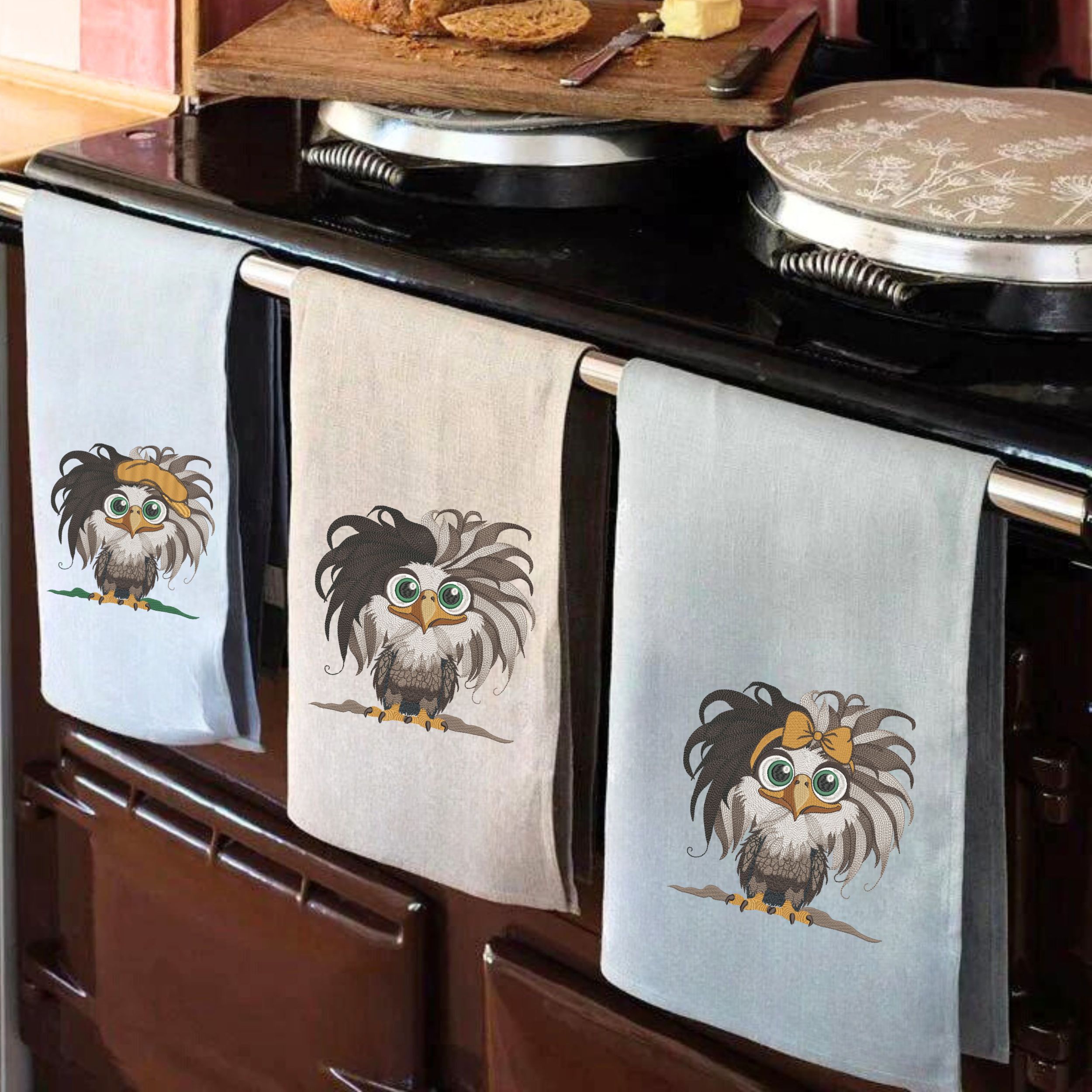 Set of 4 Funny Bald Baby Eagle-8