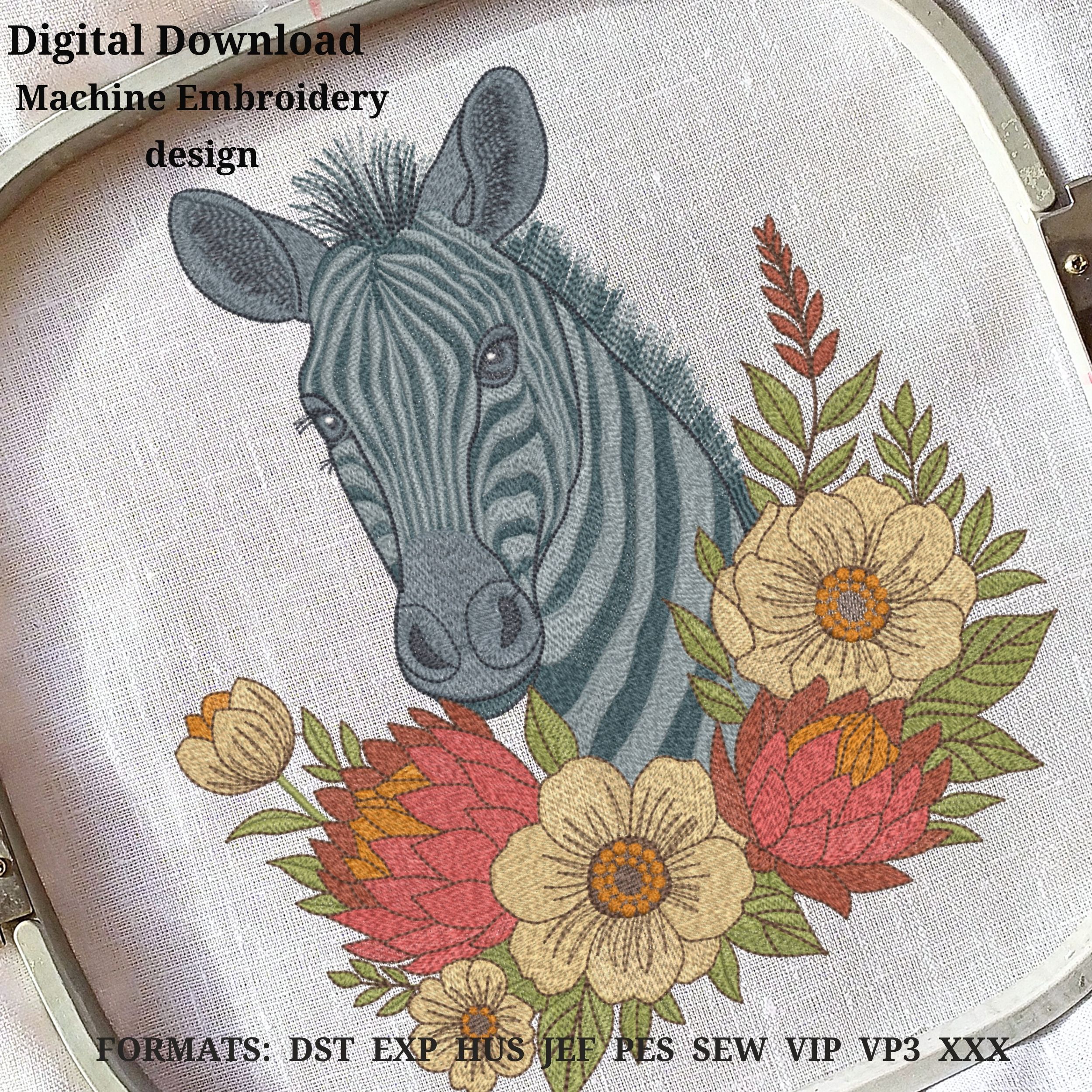 African Zebra Safari Boho Floral Style-6