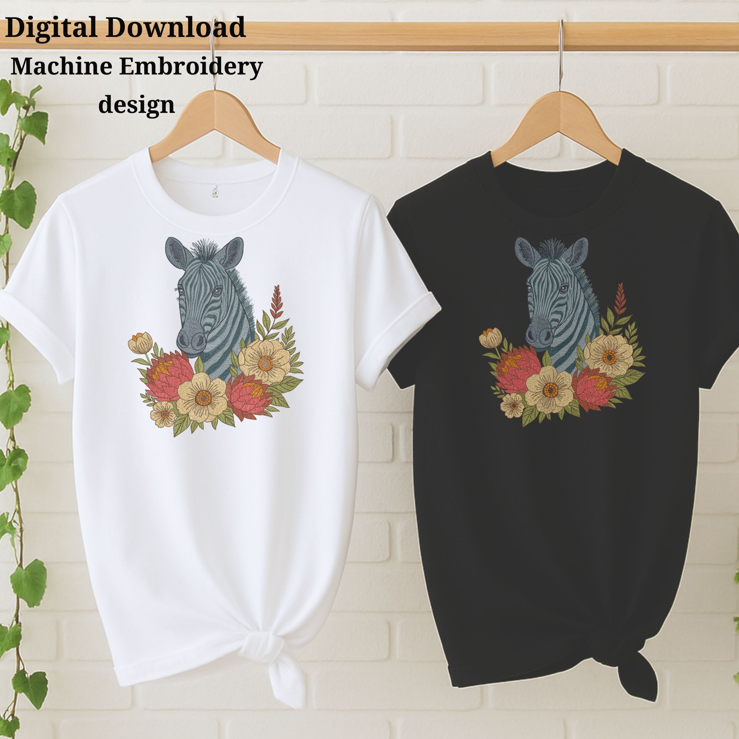 African Zebra Safari Boho Floral Style-10