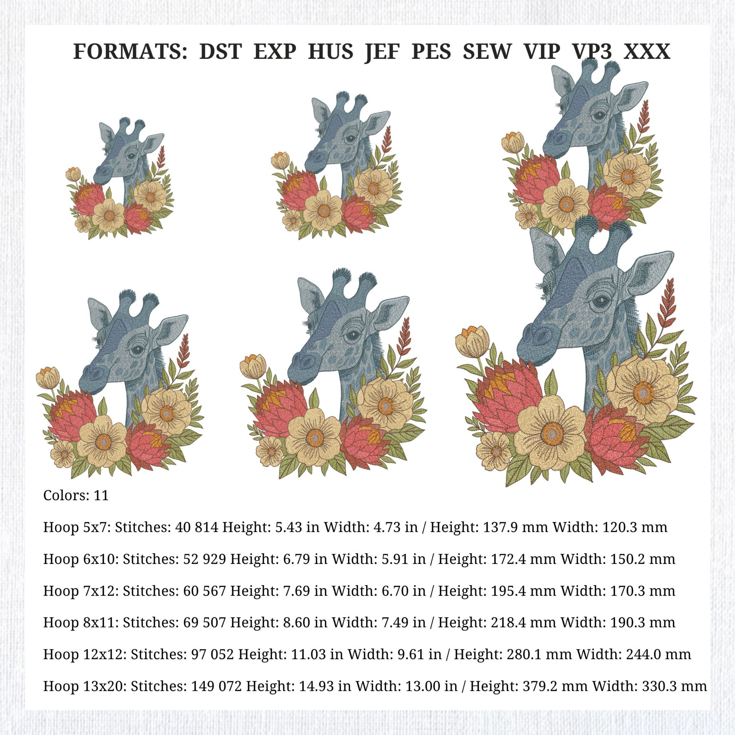 Elephant Giraffe Zebra Safari Boho Floral Style-9