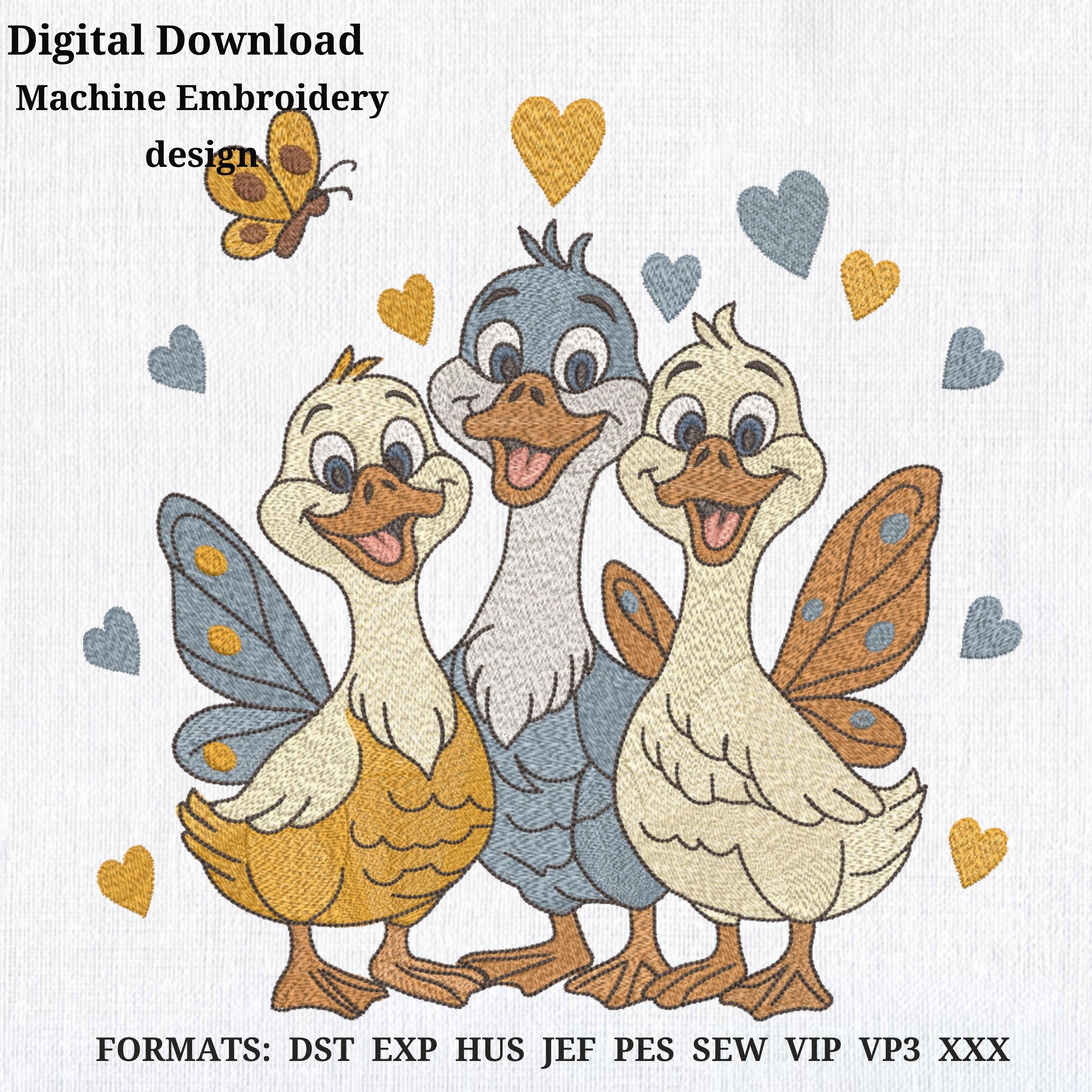Cute Geese Funny Cartoon Style-3