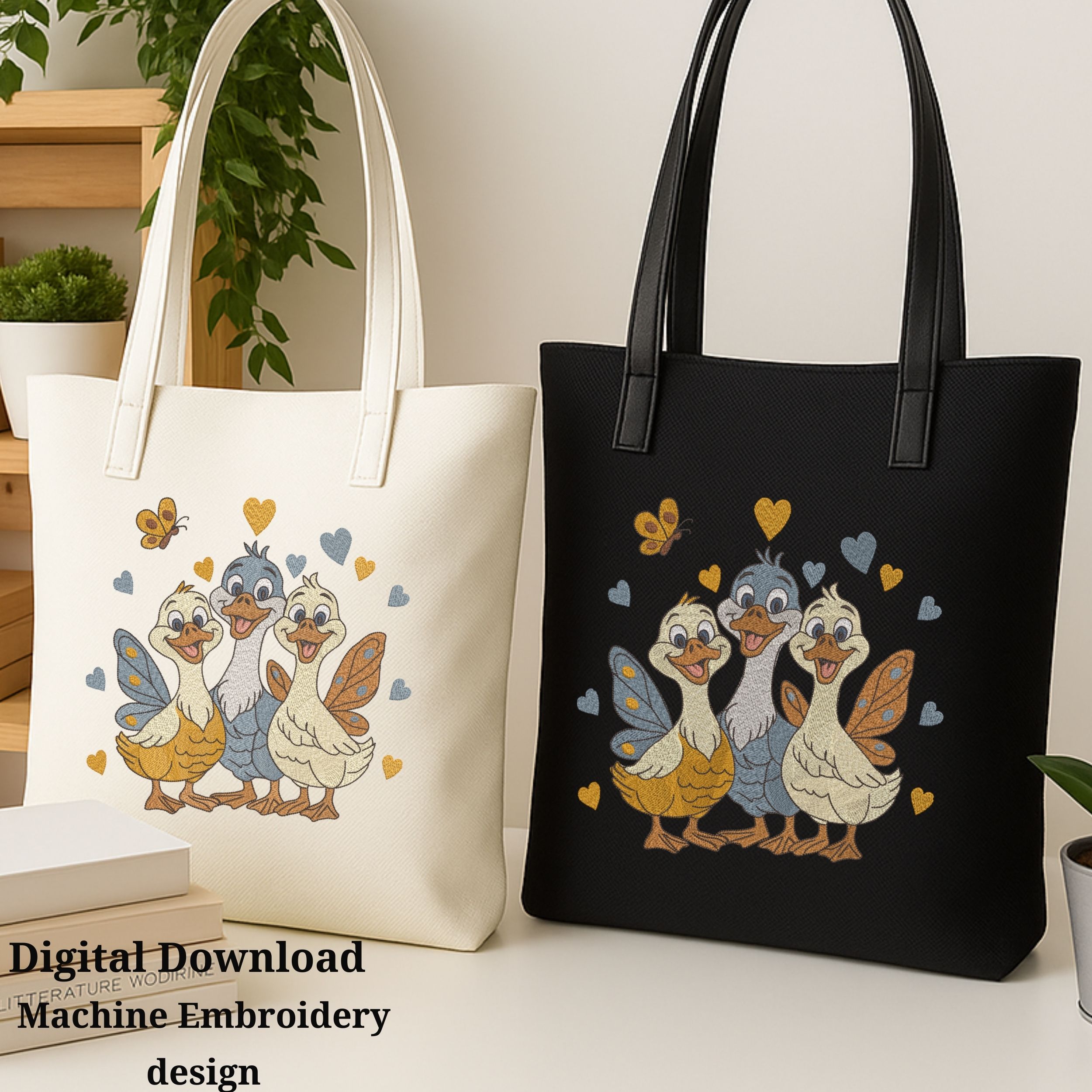Cute Geese Funny Cartoon Style-11