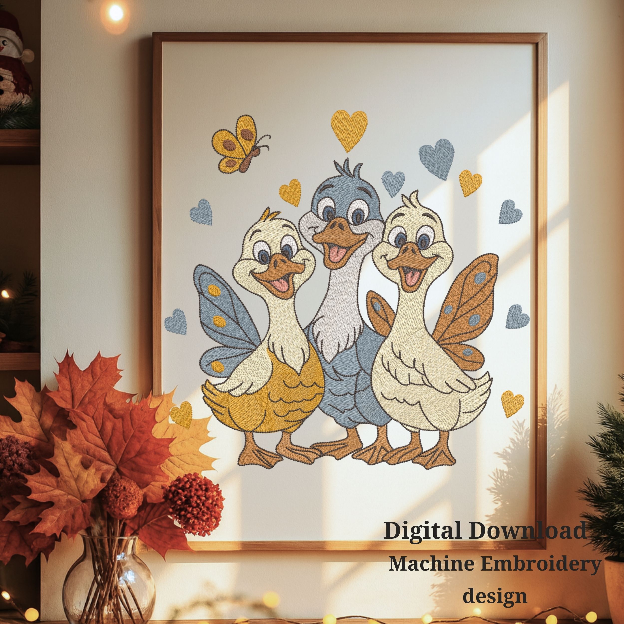 Cute Geese Funny Cartoon Style-12