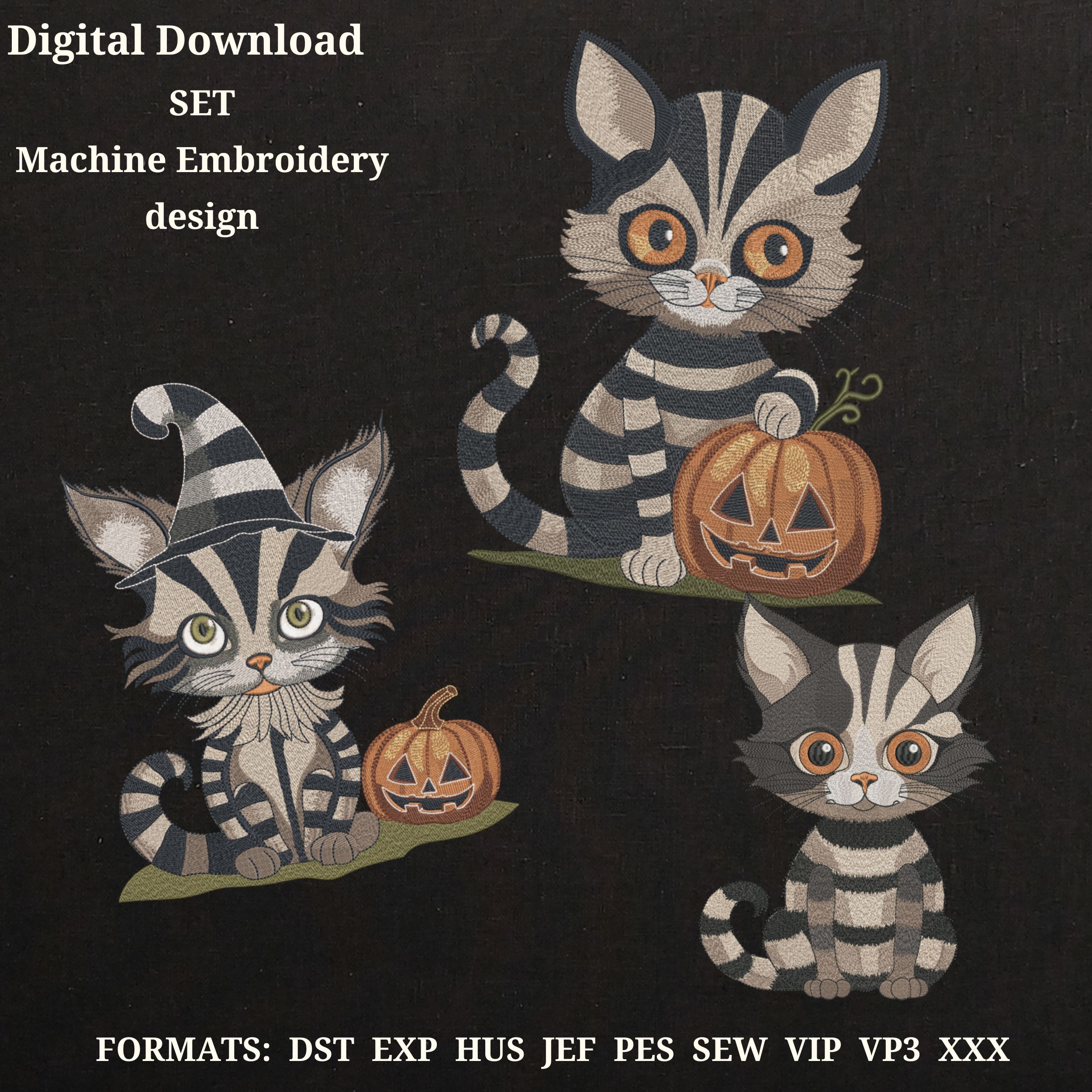 Cats Halloween Pumpkin Spooky Style-4