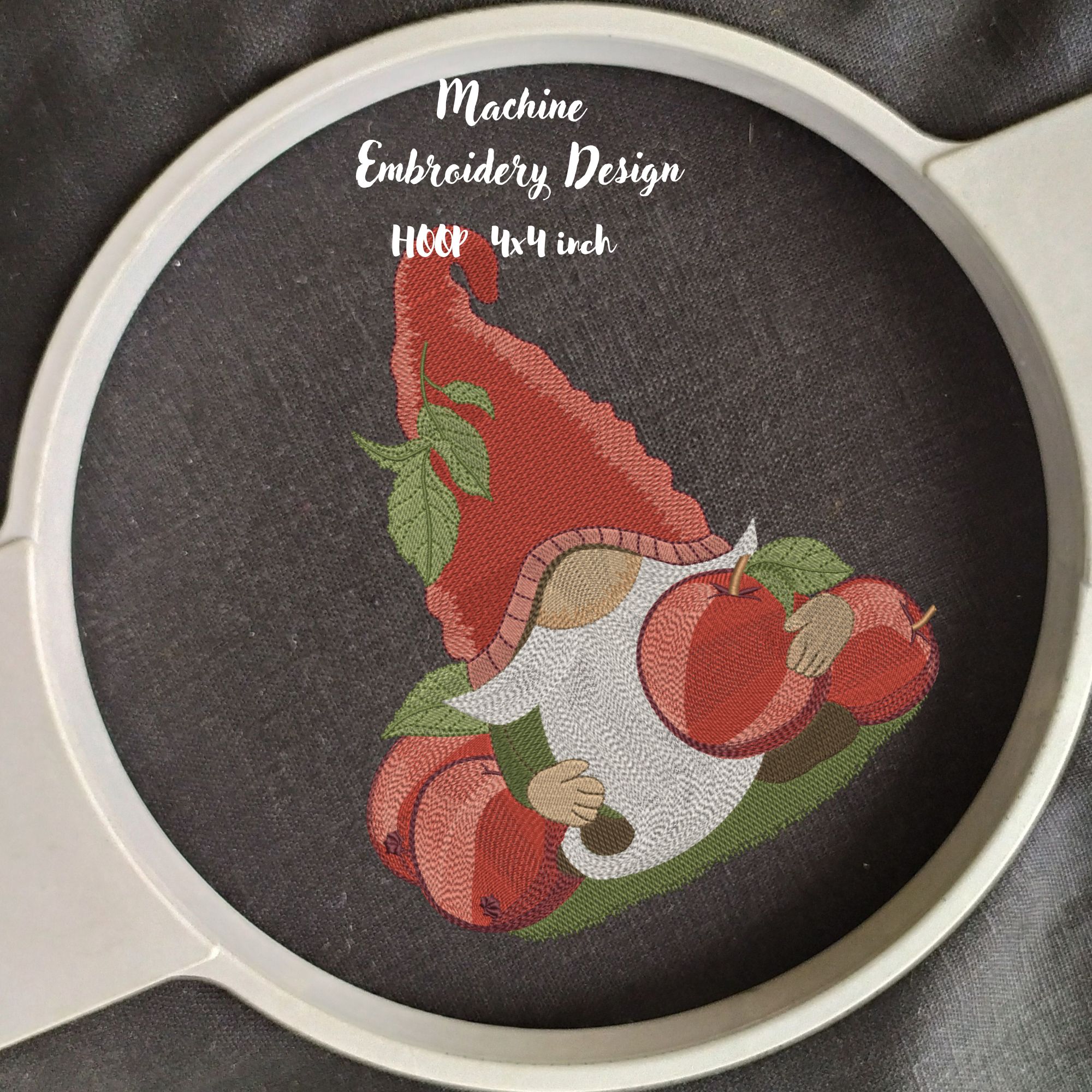 Hoops 4x4 Cute Summer Apple Gnome-6