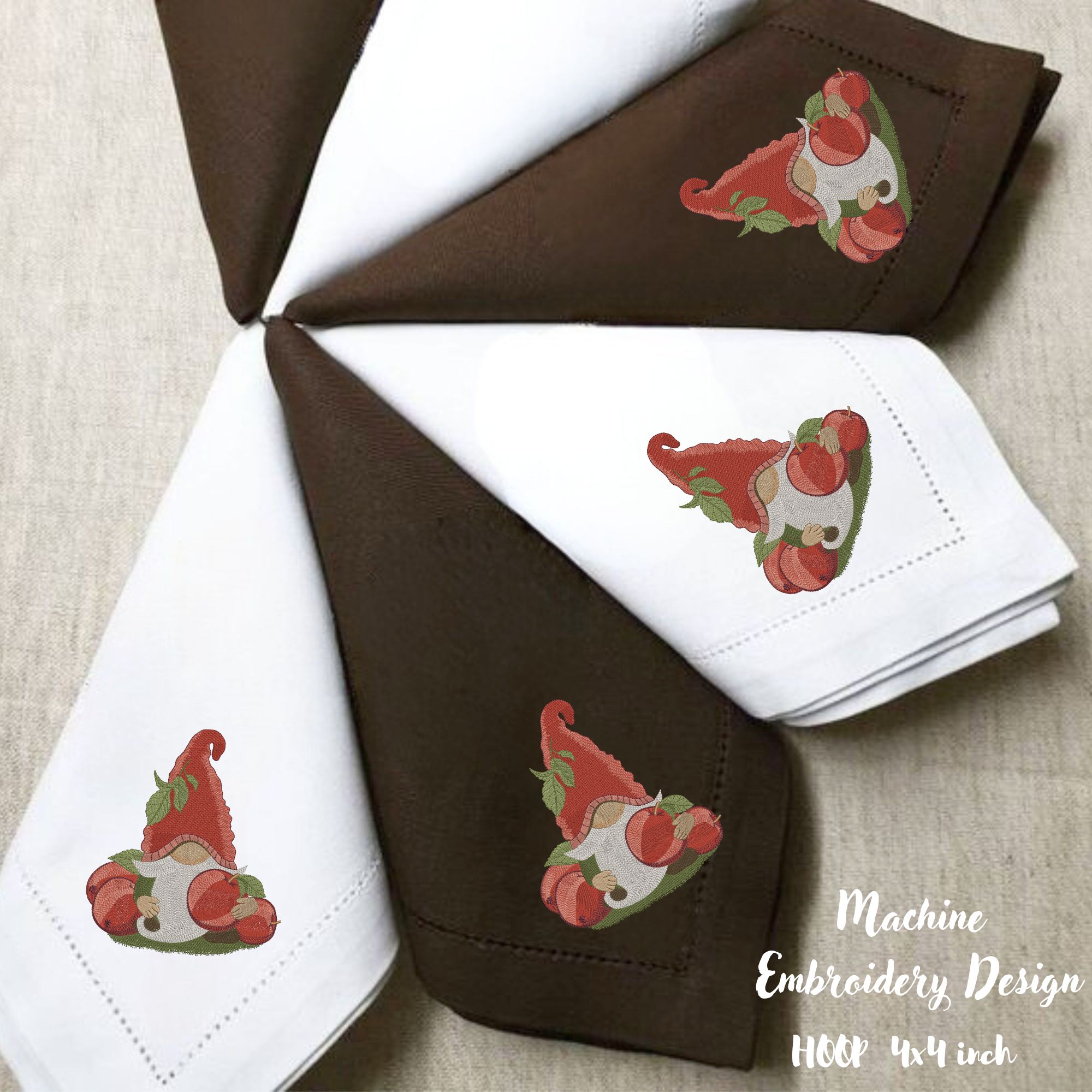 Hoops 4x4 Cute Summer Apple Gnome-8