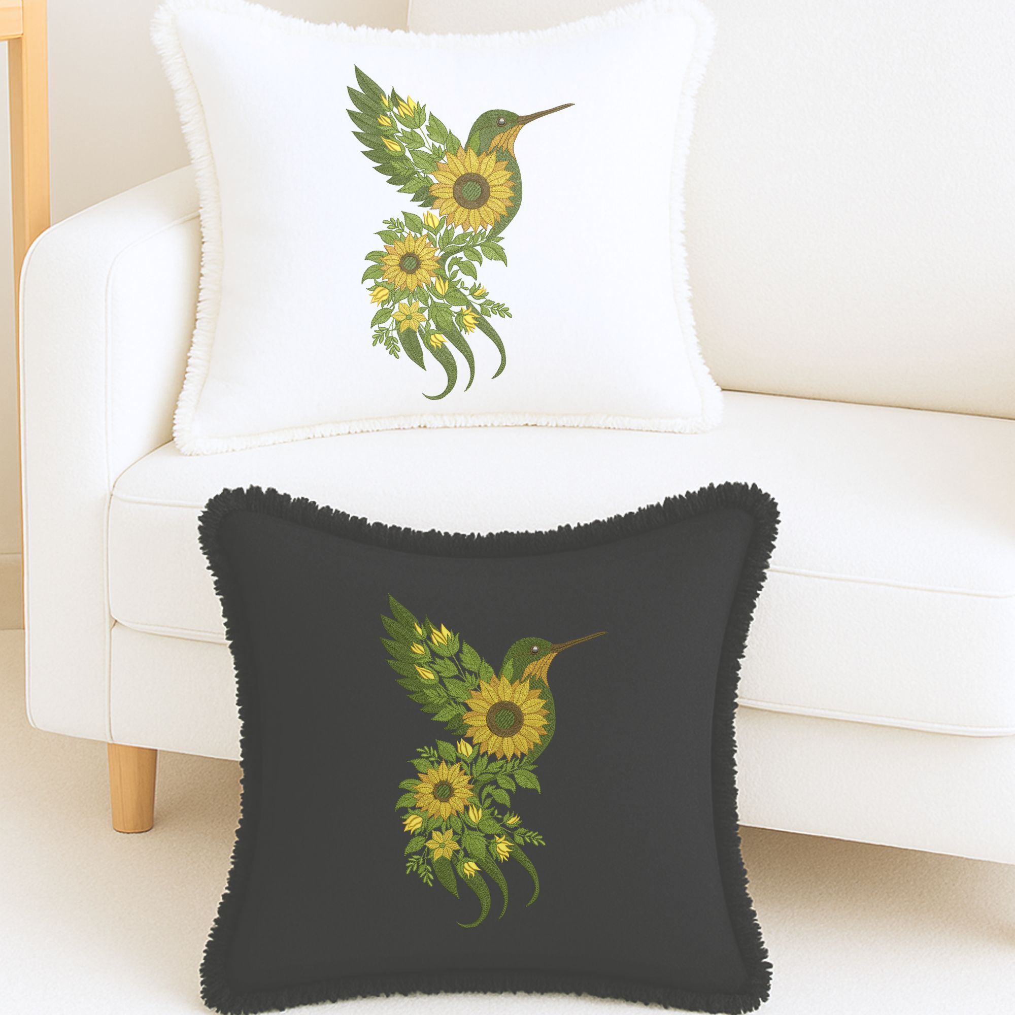 Sunflower Floral Hummingbird-8