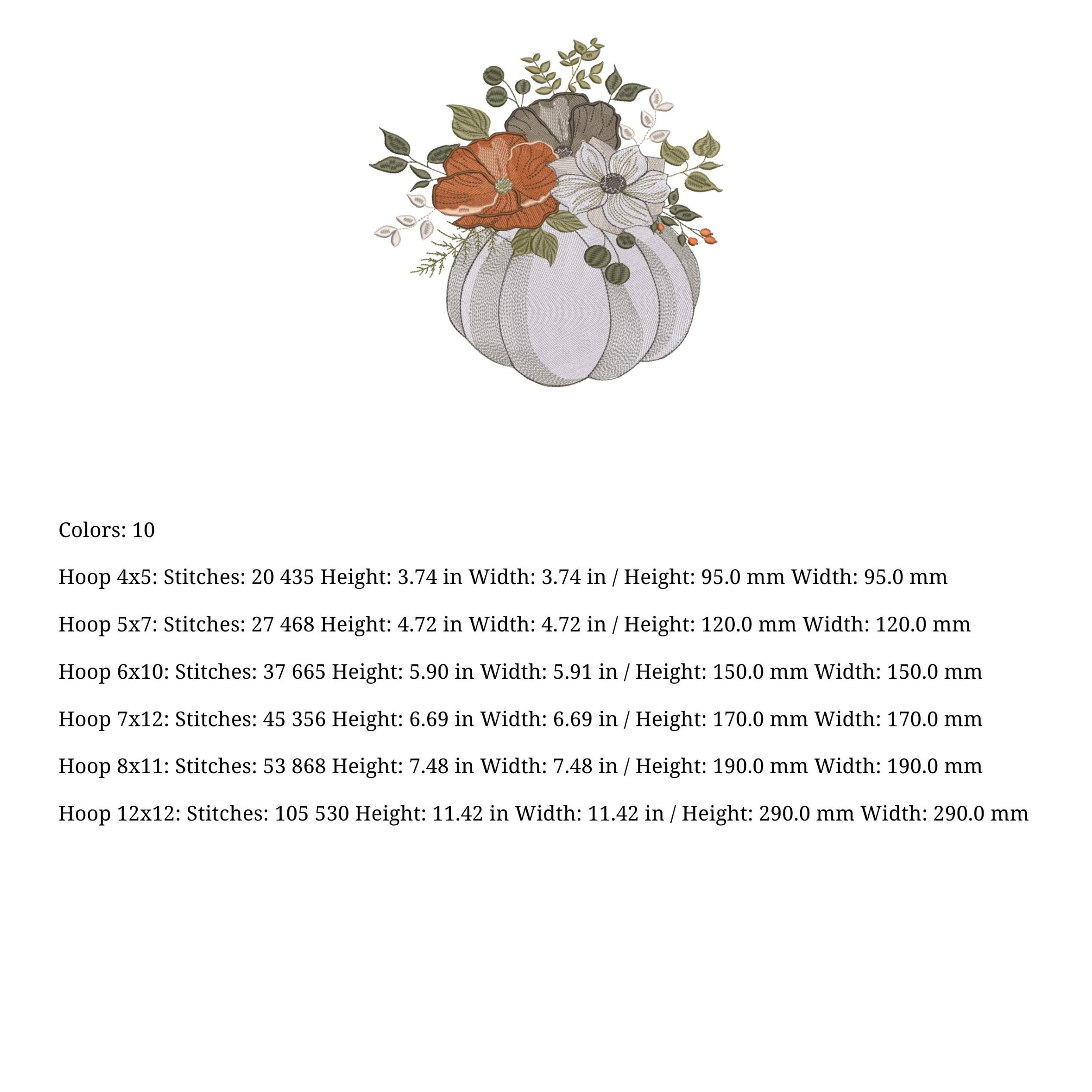 Set 4 Elegant White Pumpkin Fall Floral-6