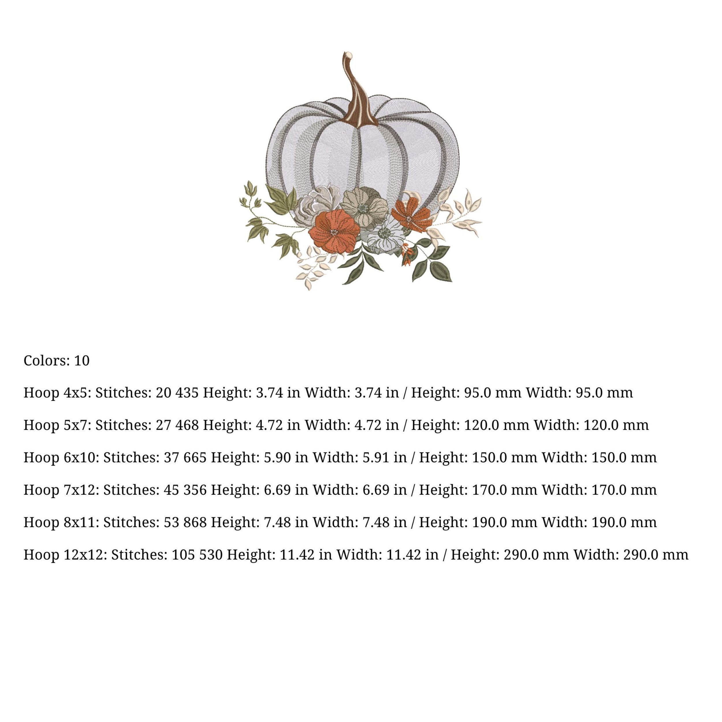 Set 4 Elegant White Pumpkin Fall Floral-8