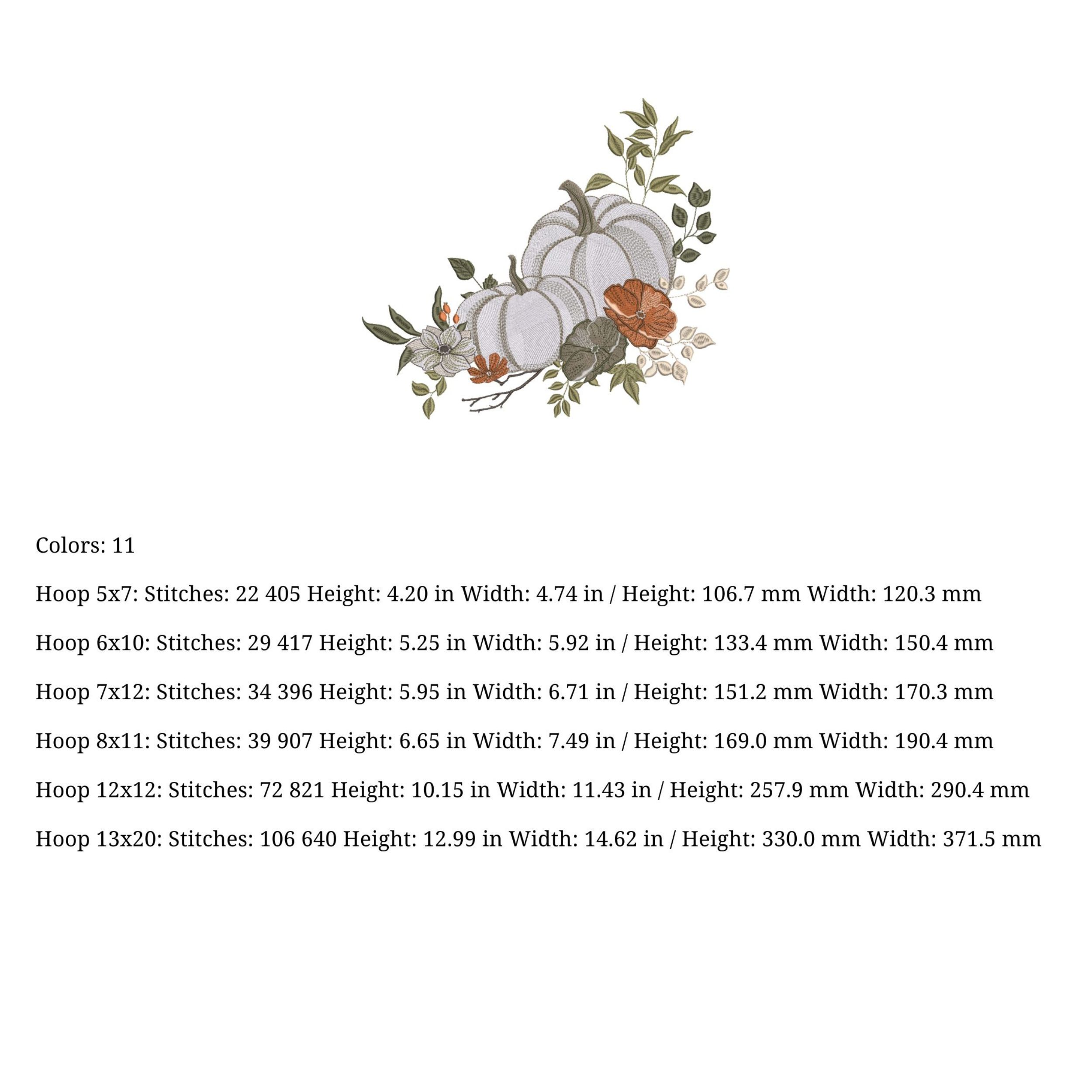 Set 4 Elegant White Pumpkin Fall Floral-10