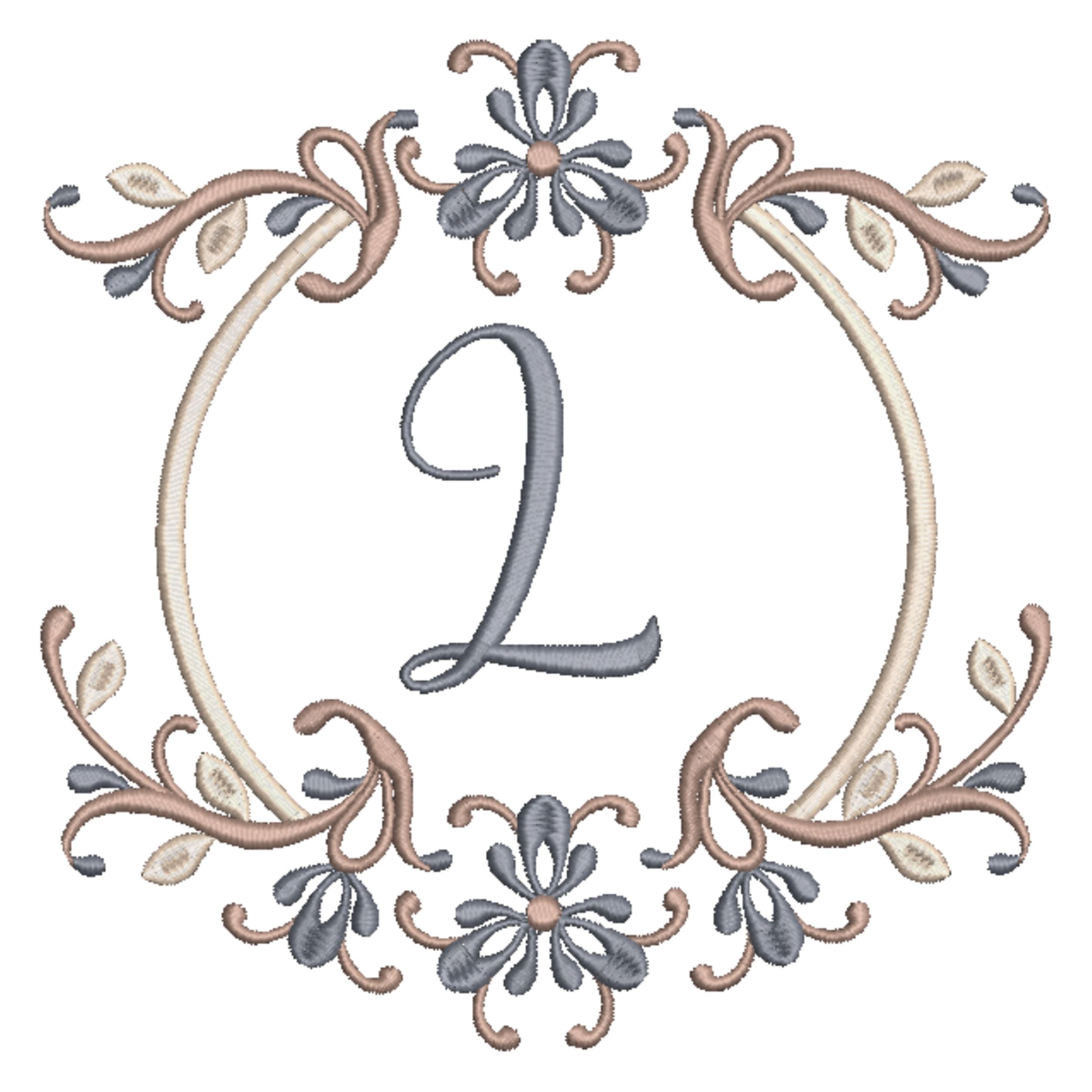 Monogram in Frame Letter L