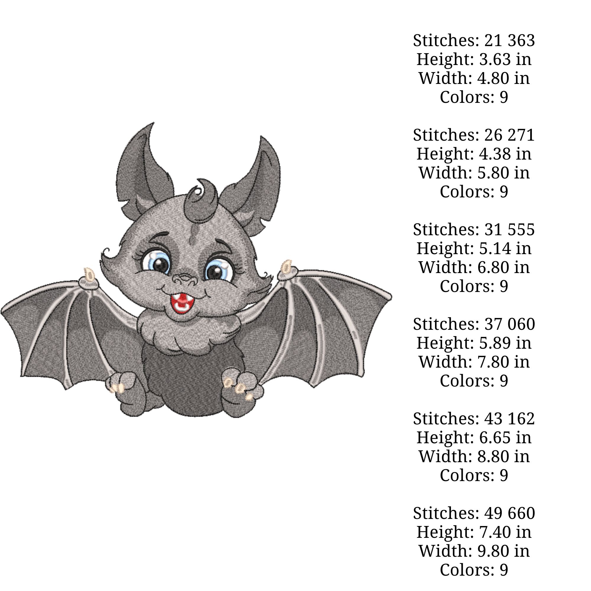 Cartoon Gray Cute Baby Bat-4