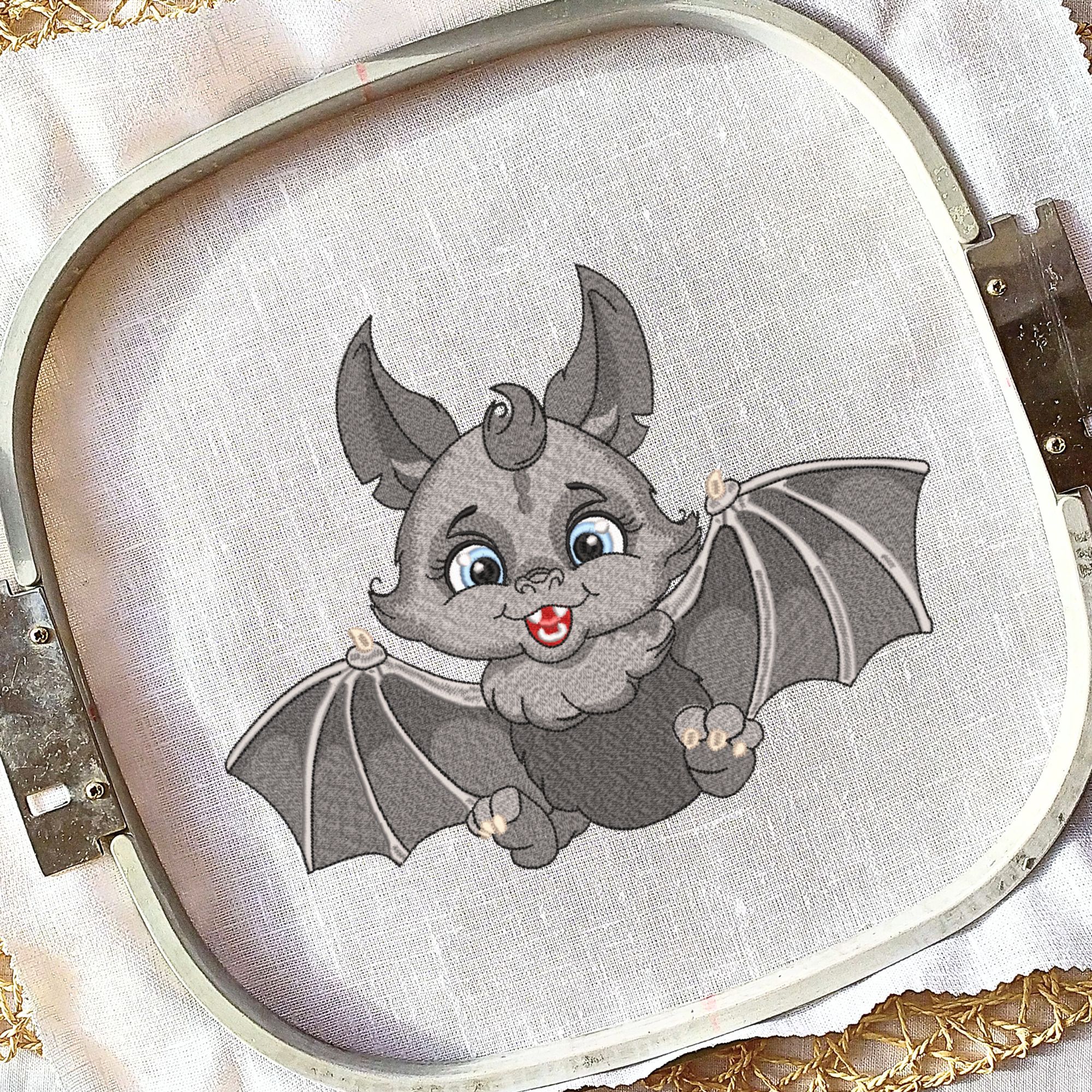 Cartoon Gray Cute Baby Bat-5