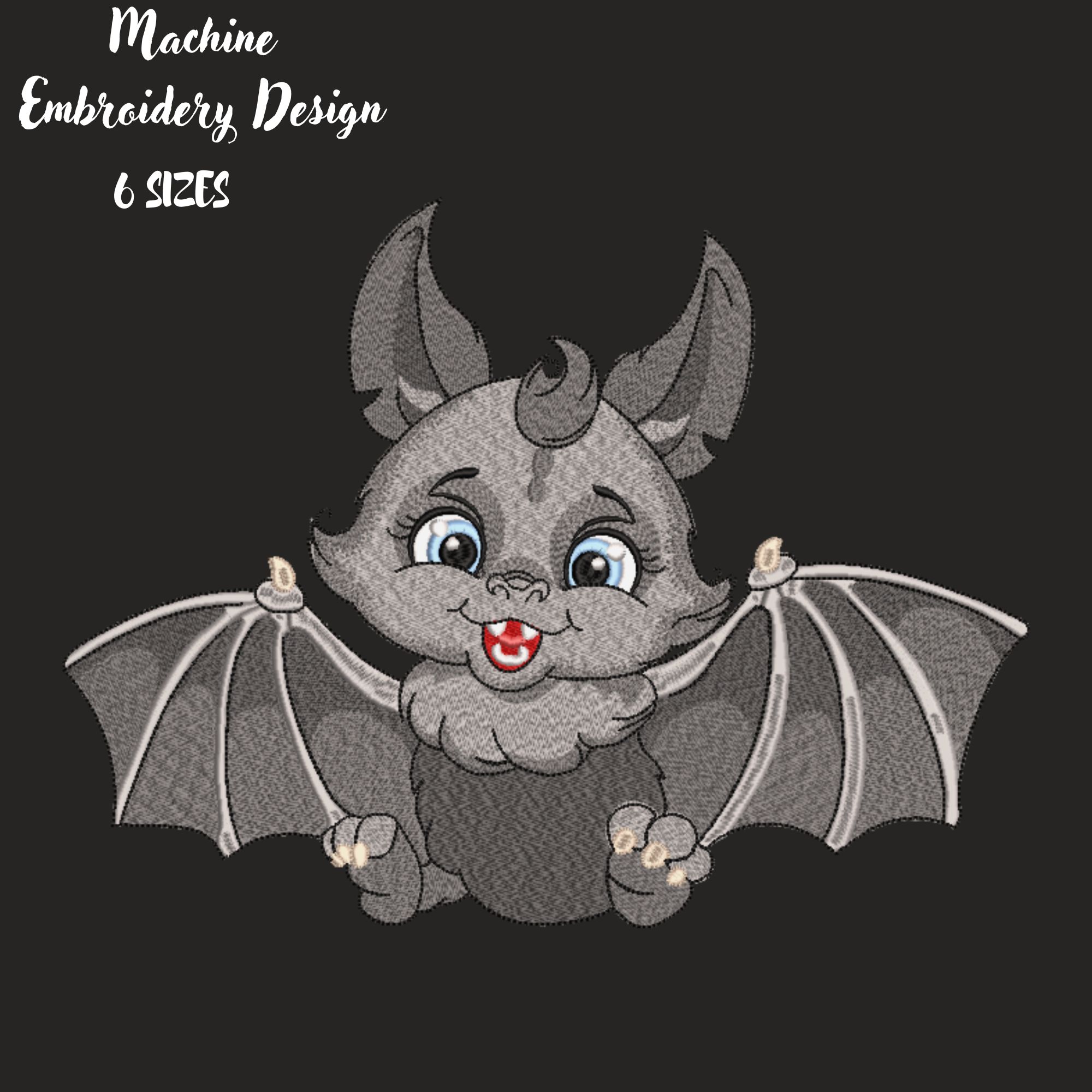 Cartoon Gray Cute Baby Bat-6