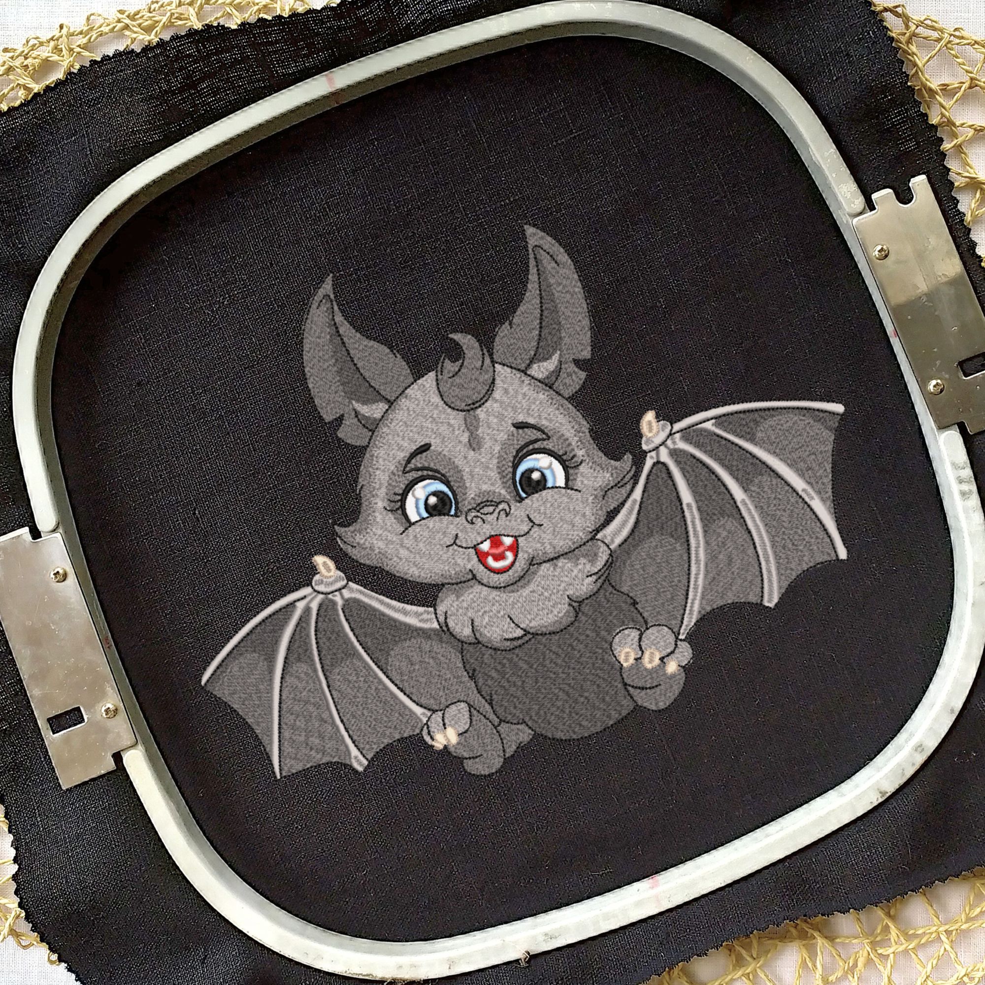 Cartoon Gray Cute Baby Bat-7