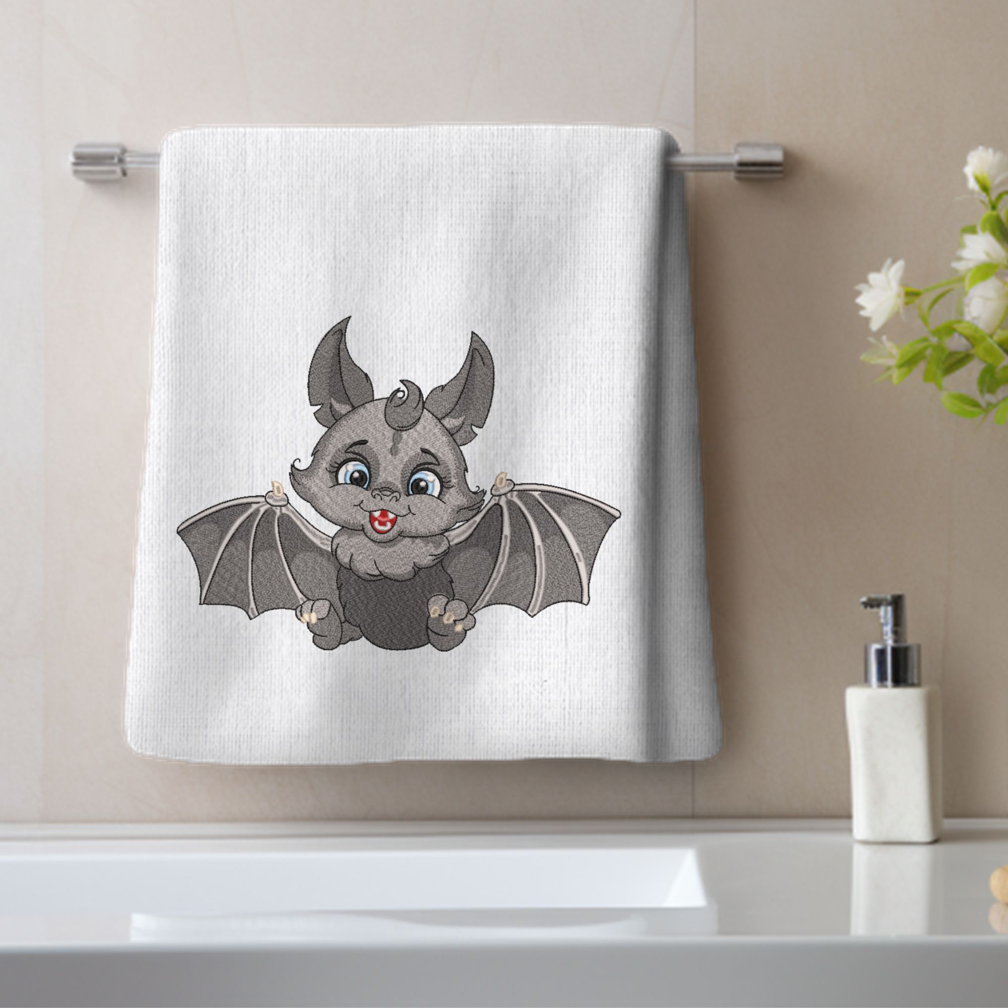 Cartoon Gray Cute Baby Bat-9
