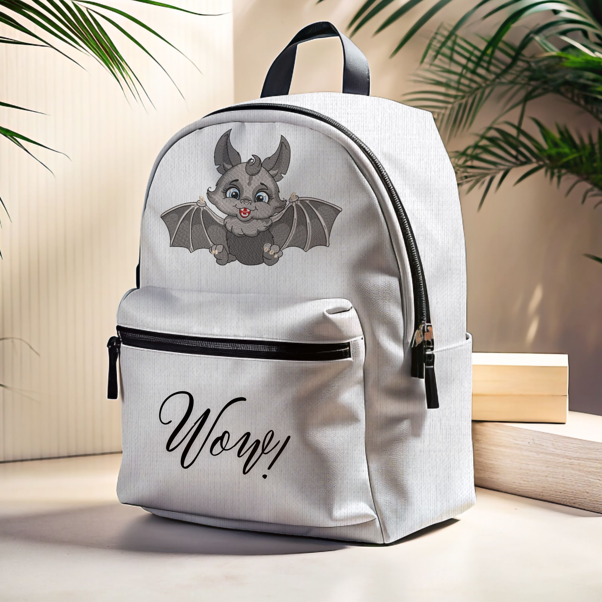 Cartoon Gray Cute Baby Bat-12