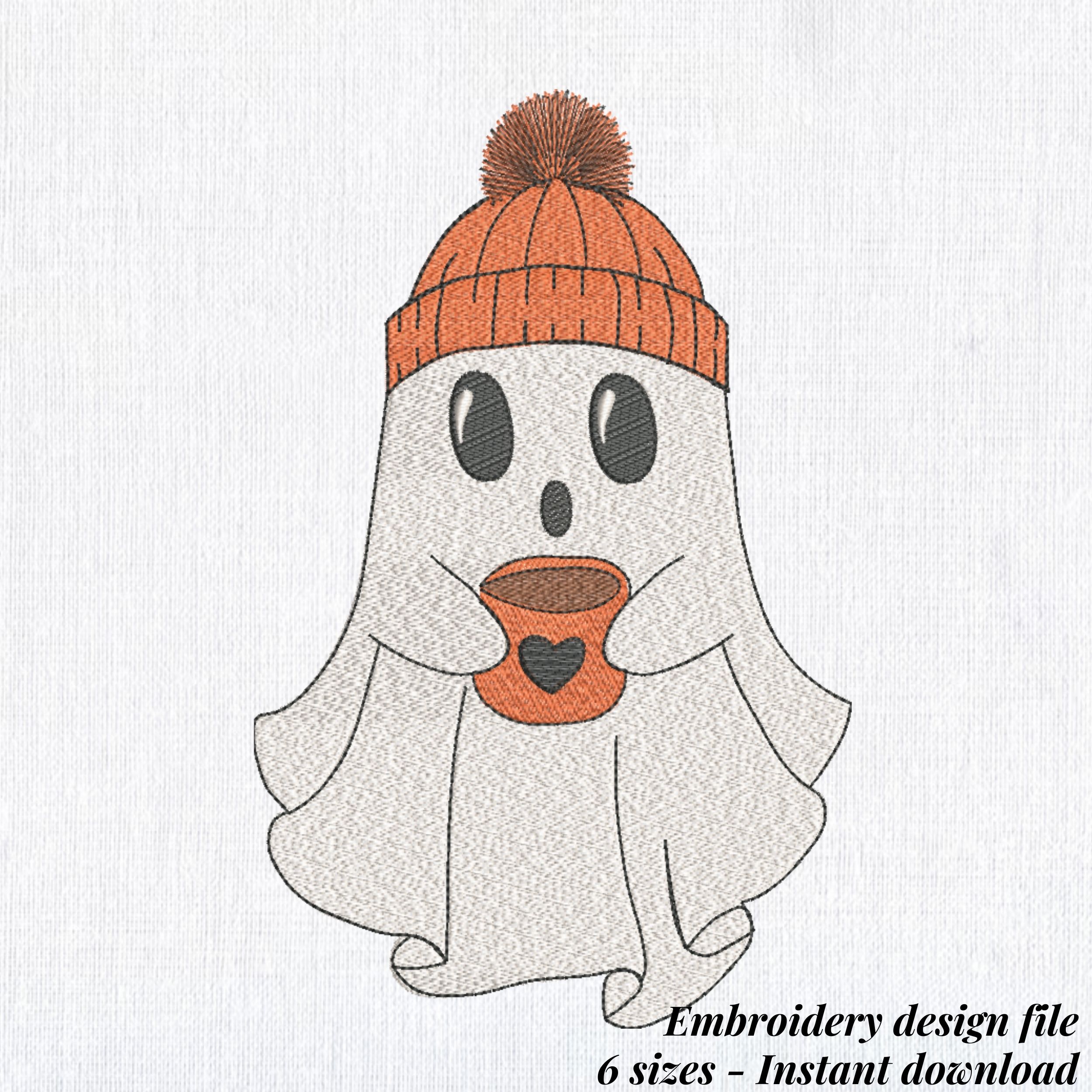 Coffee Ghost Cute Halloween Style-4