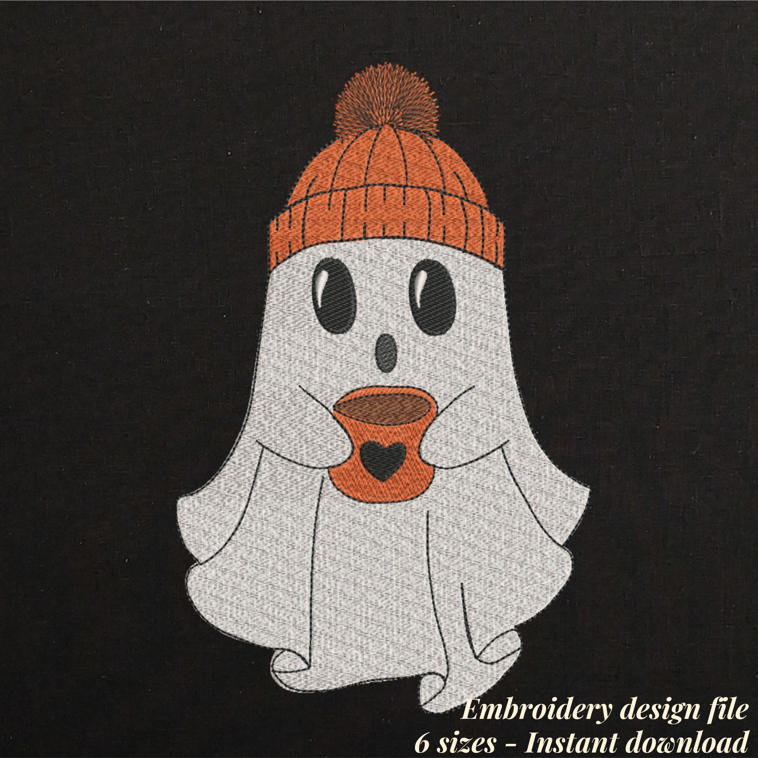 Coffee Ghost Cute Halloween Style-5
