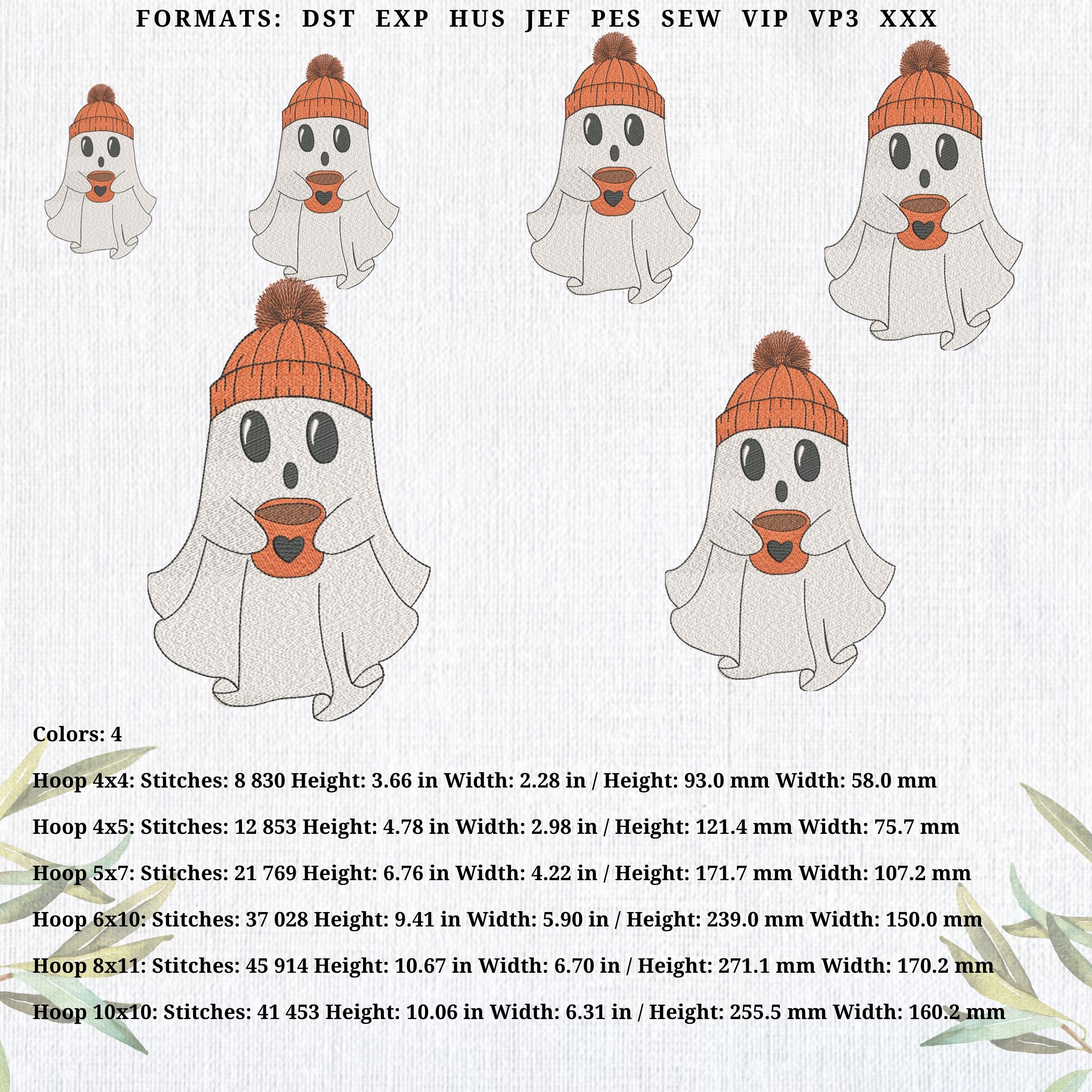 Coffee Ghost Cute Halloween Style-6