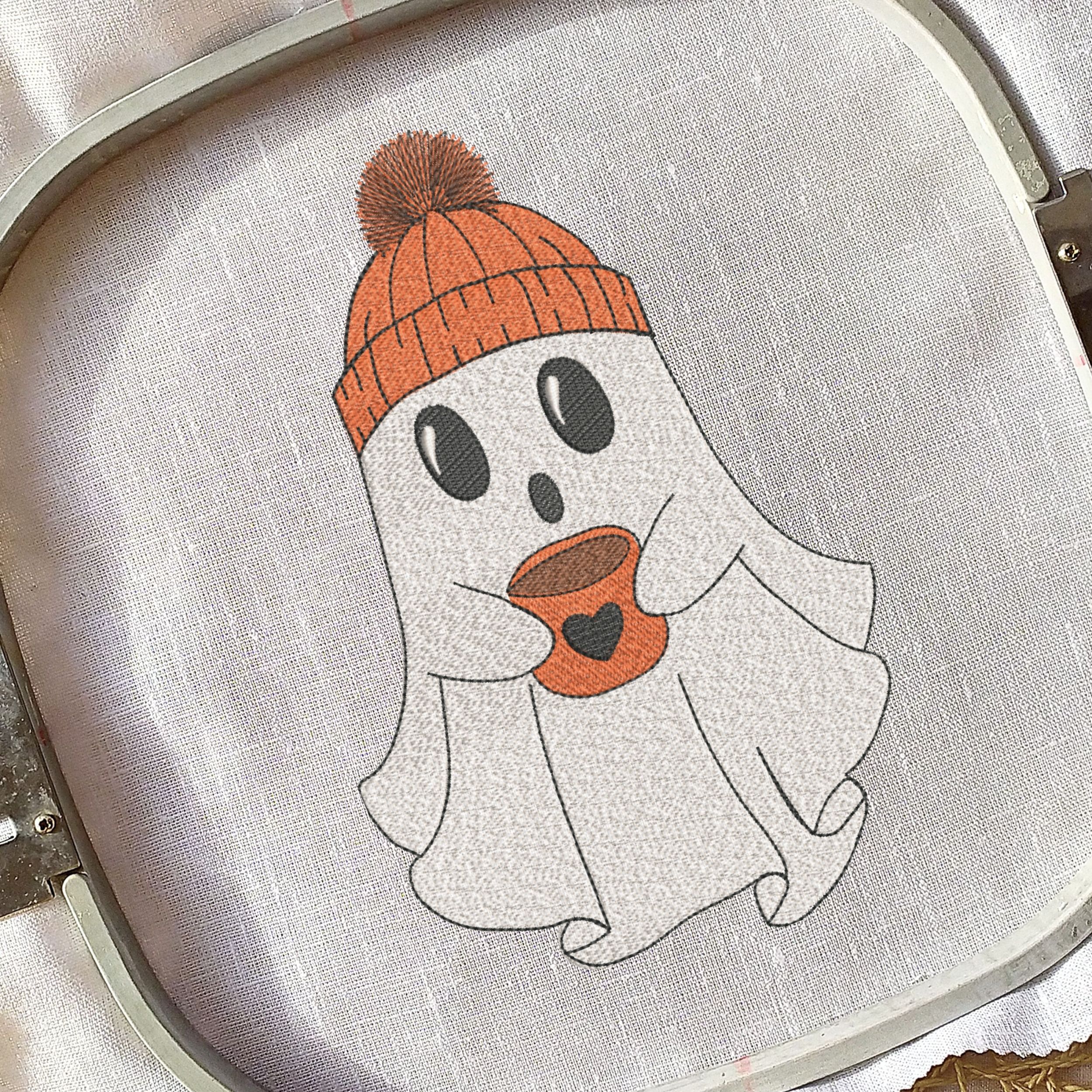 Coffee Ghost Cute Halloween Style-7