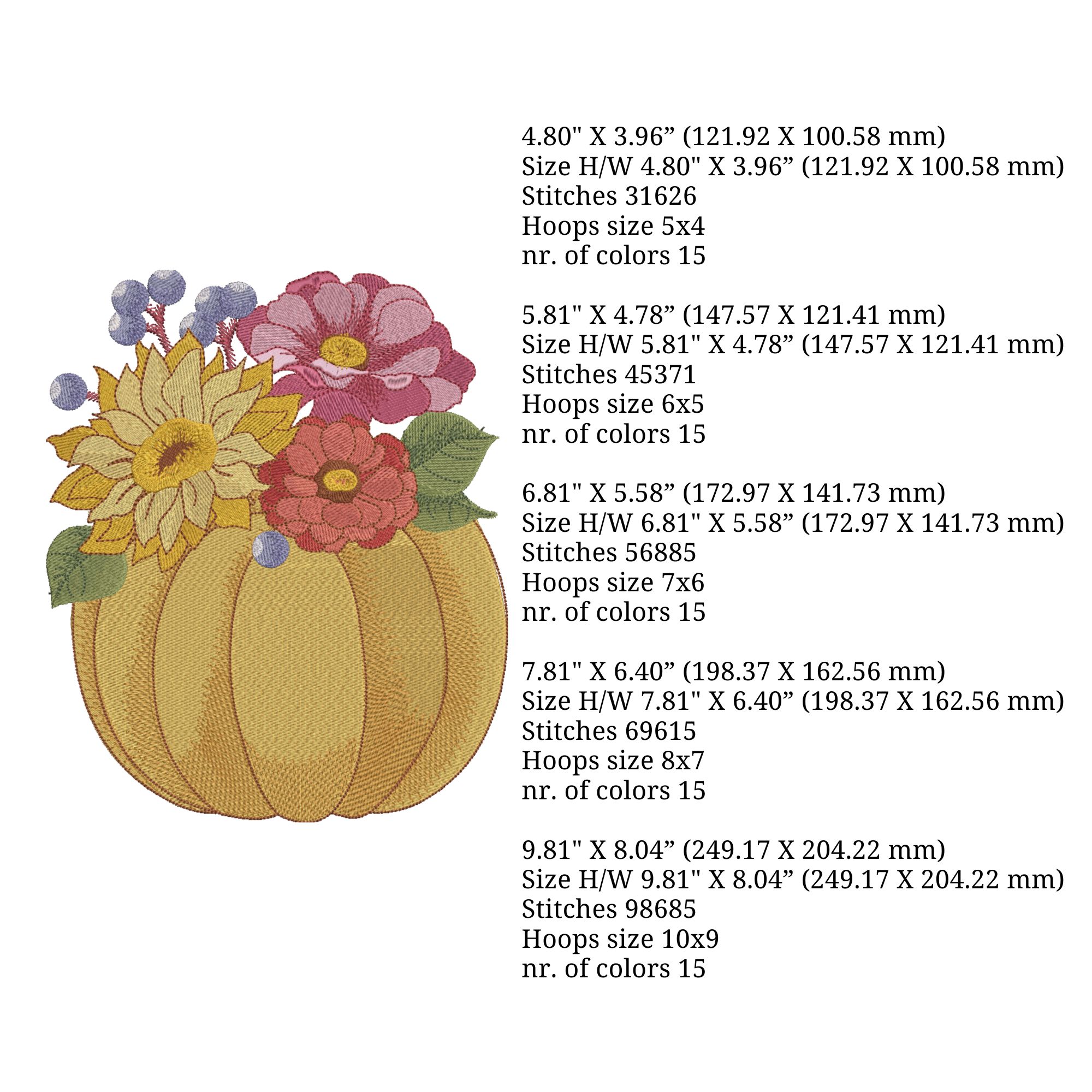 Fall Pumpkin and Flowers-4