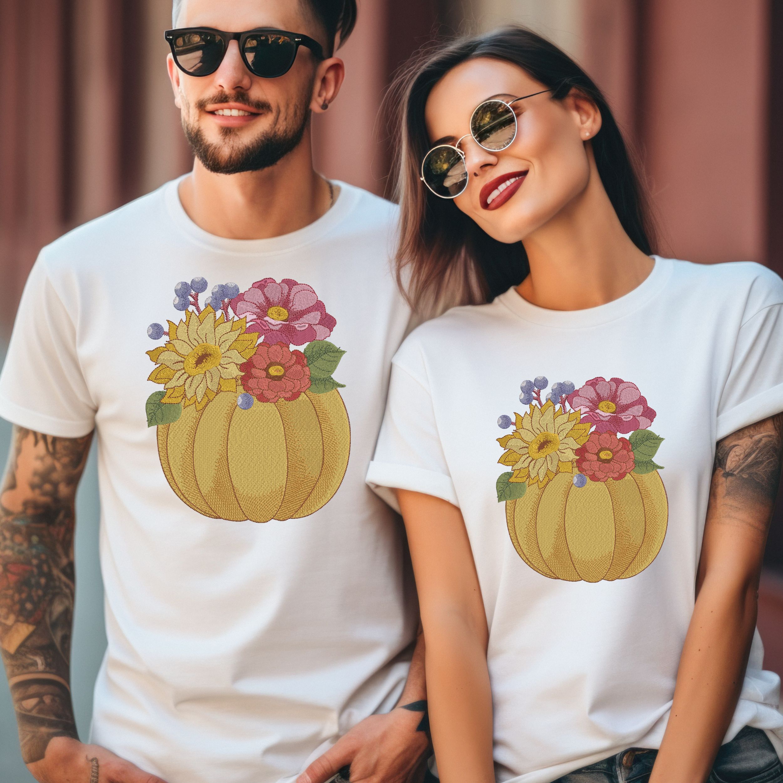 Fall Pumpkin and Flowers-8