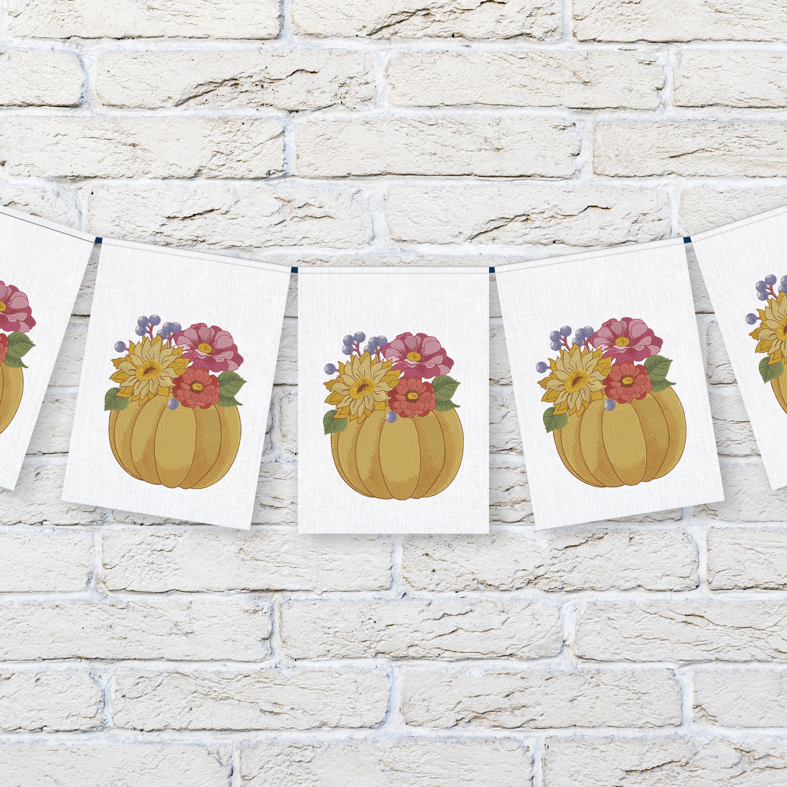Fall Pumpkin and Flowers-12