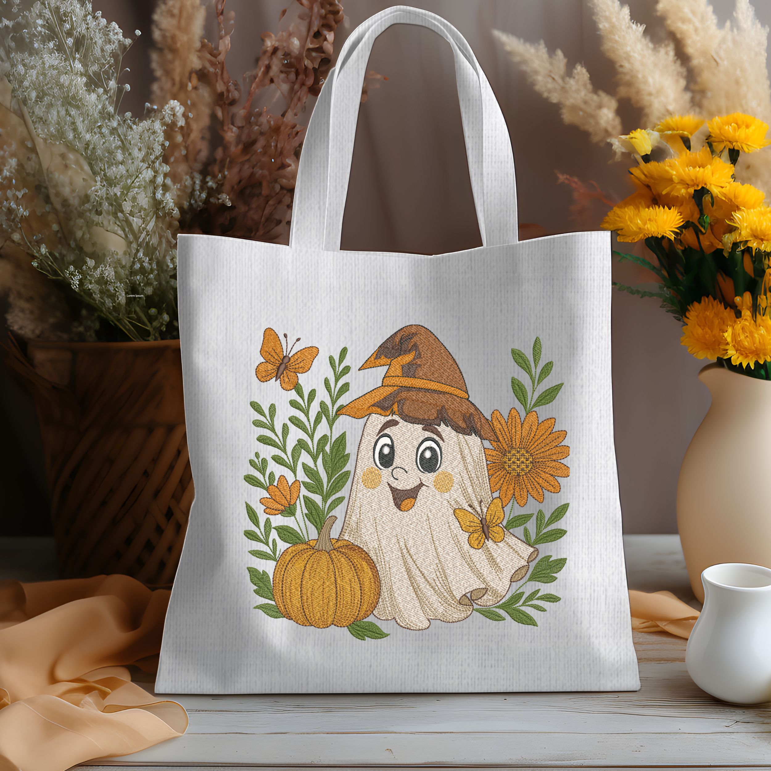 Cute floral Halloween Ghost-8