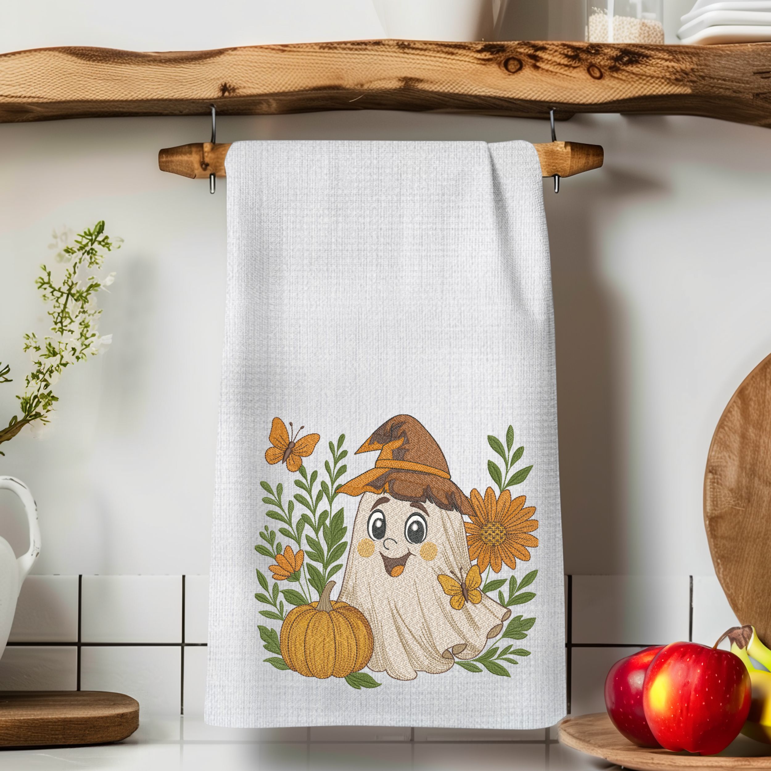 Cute floral Halloween Ghost-9
