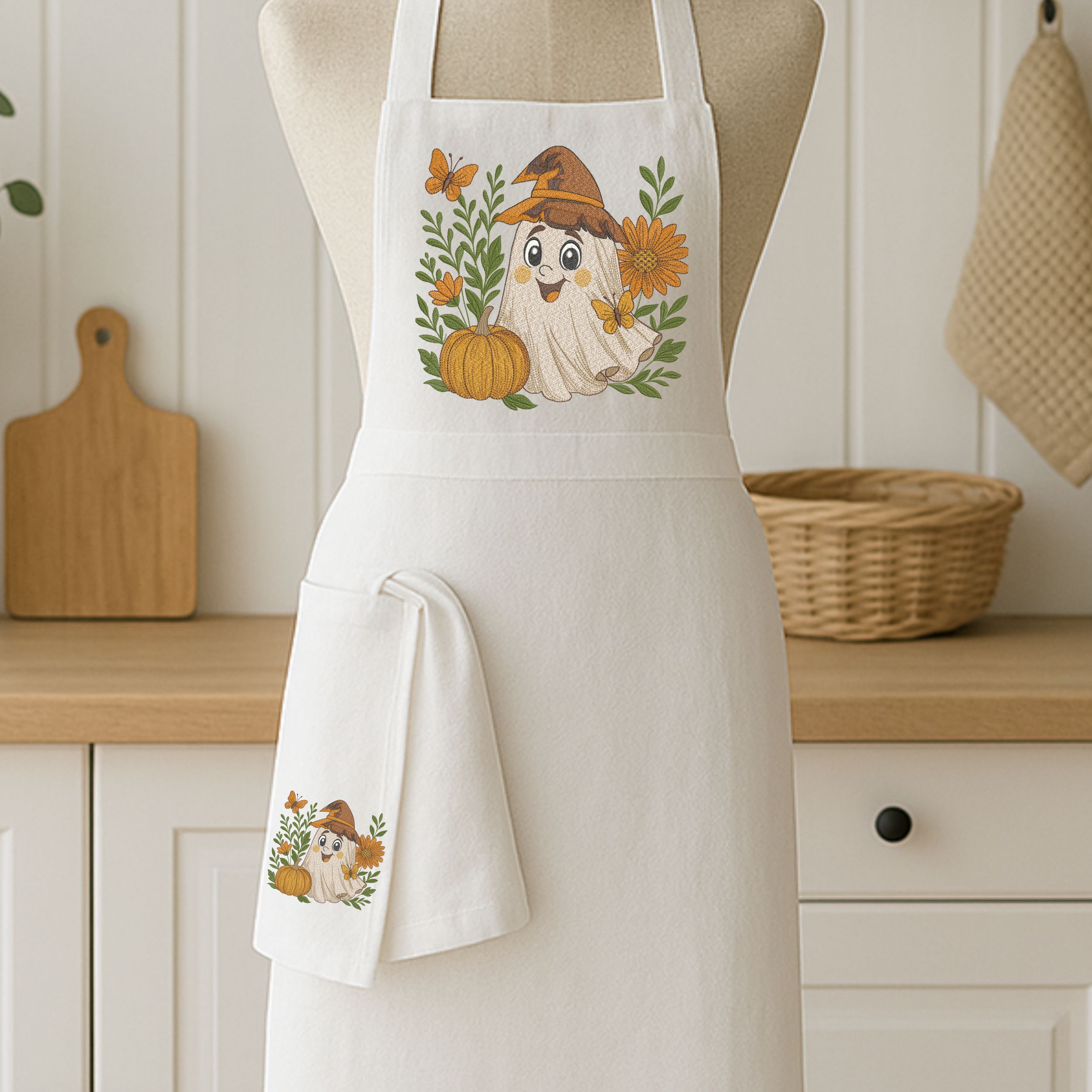 Cute floral Halloween Ghost-12