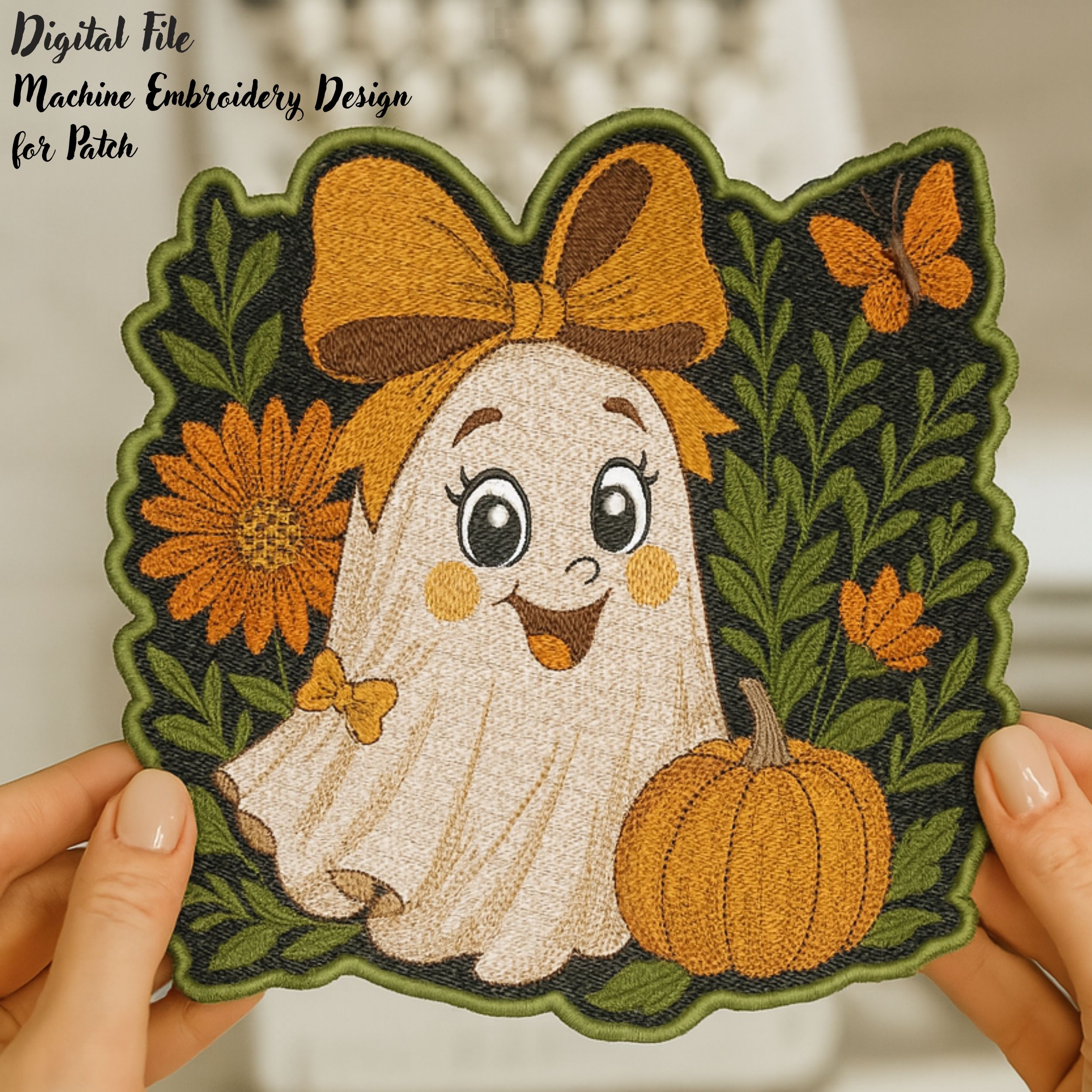 Cute Fall Halloween Ghost for Patch-4