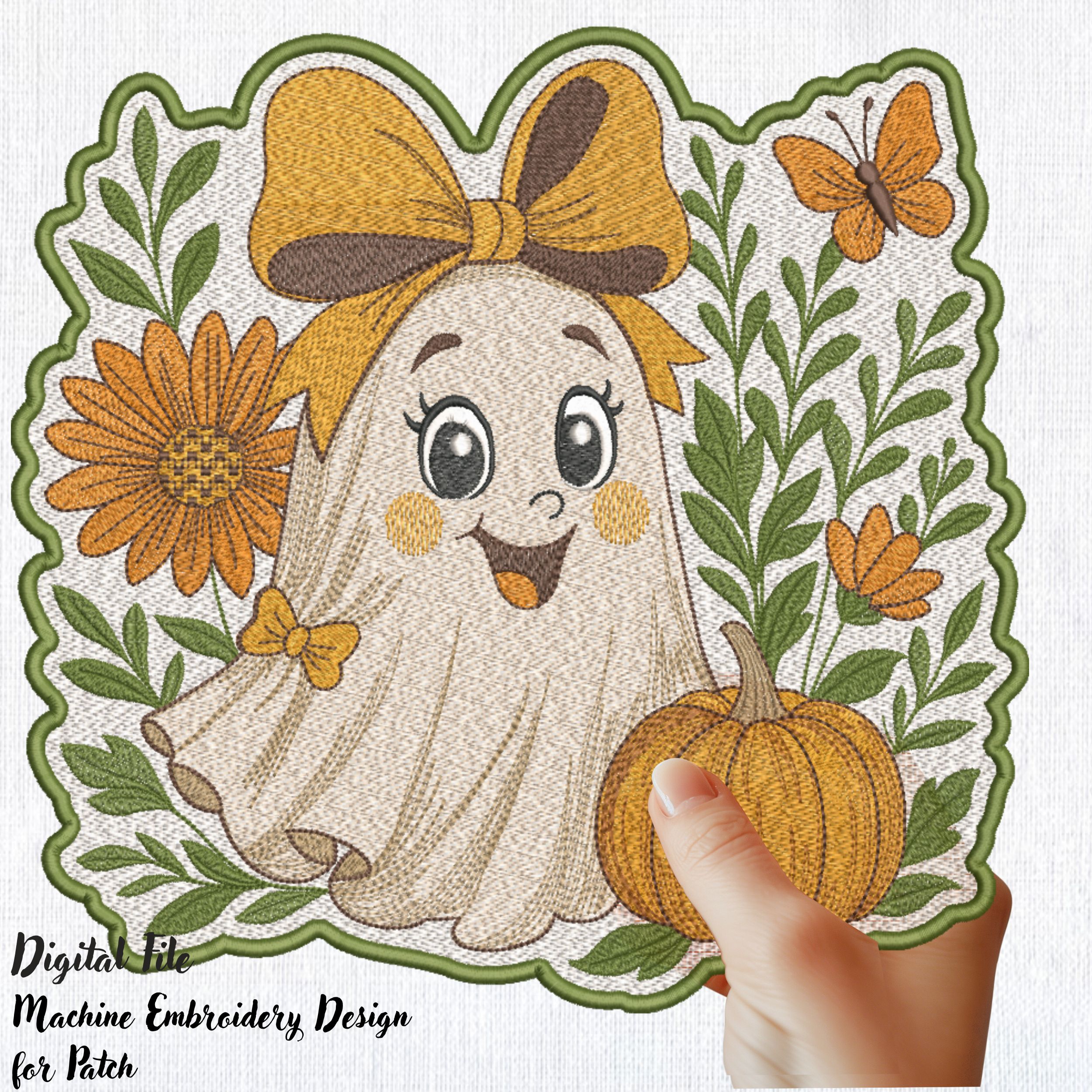 Cute Fall Halloween Ghost for Patch-5