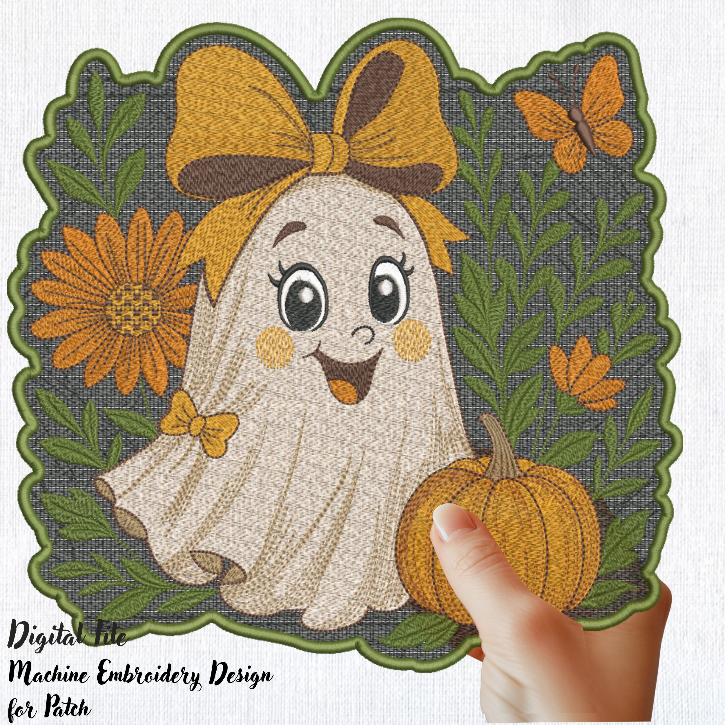 Cute Fall Halloween Ghost for Patch-6