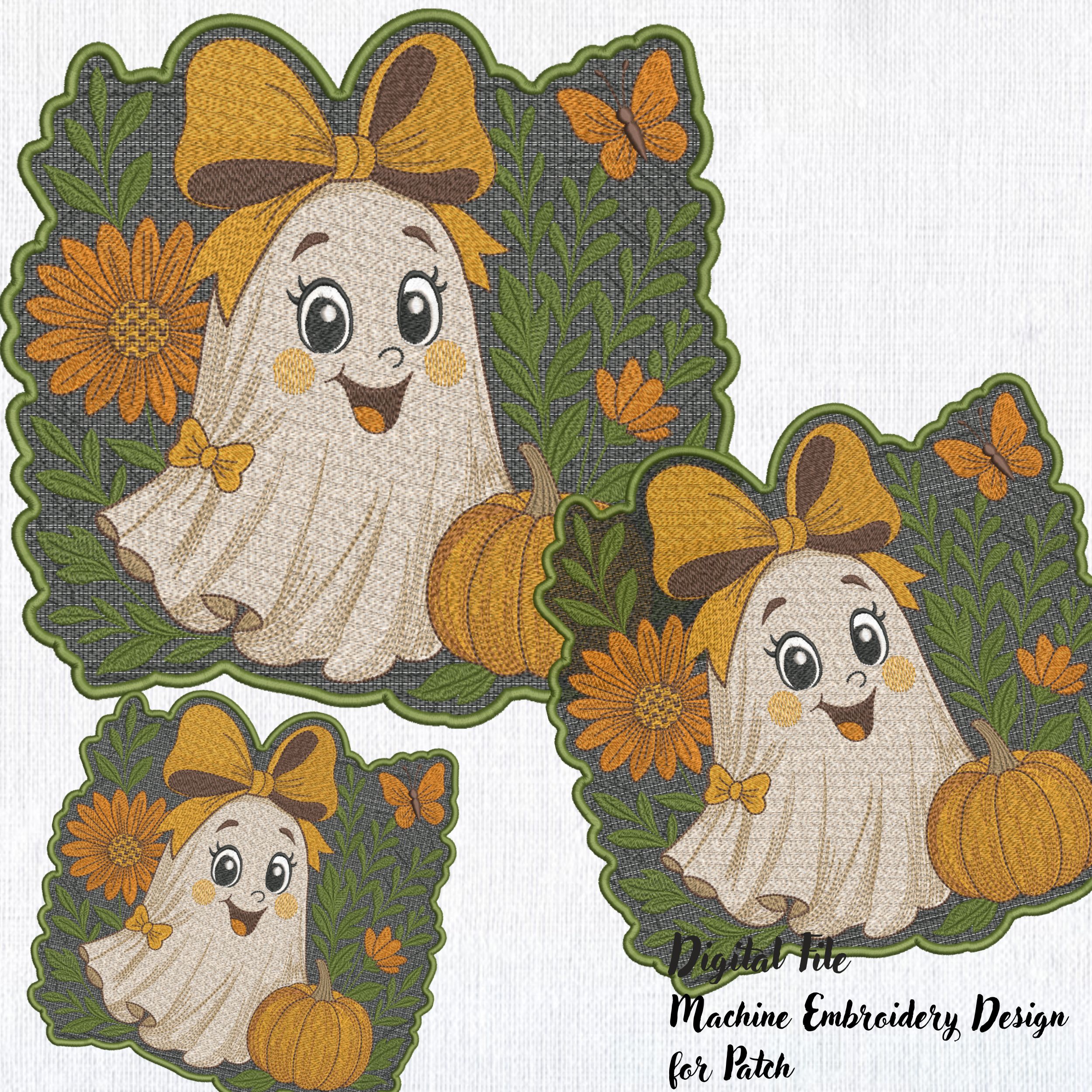 Cute Fall Halloween Ghost for Patch-8