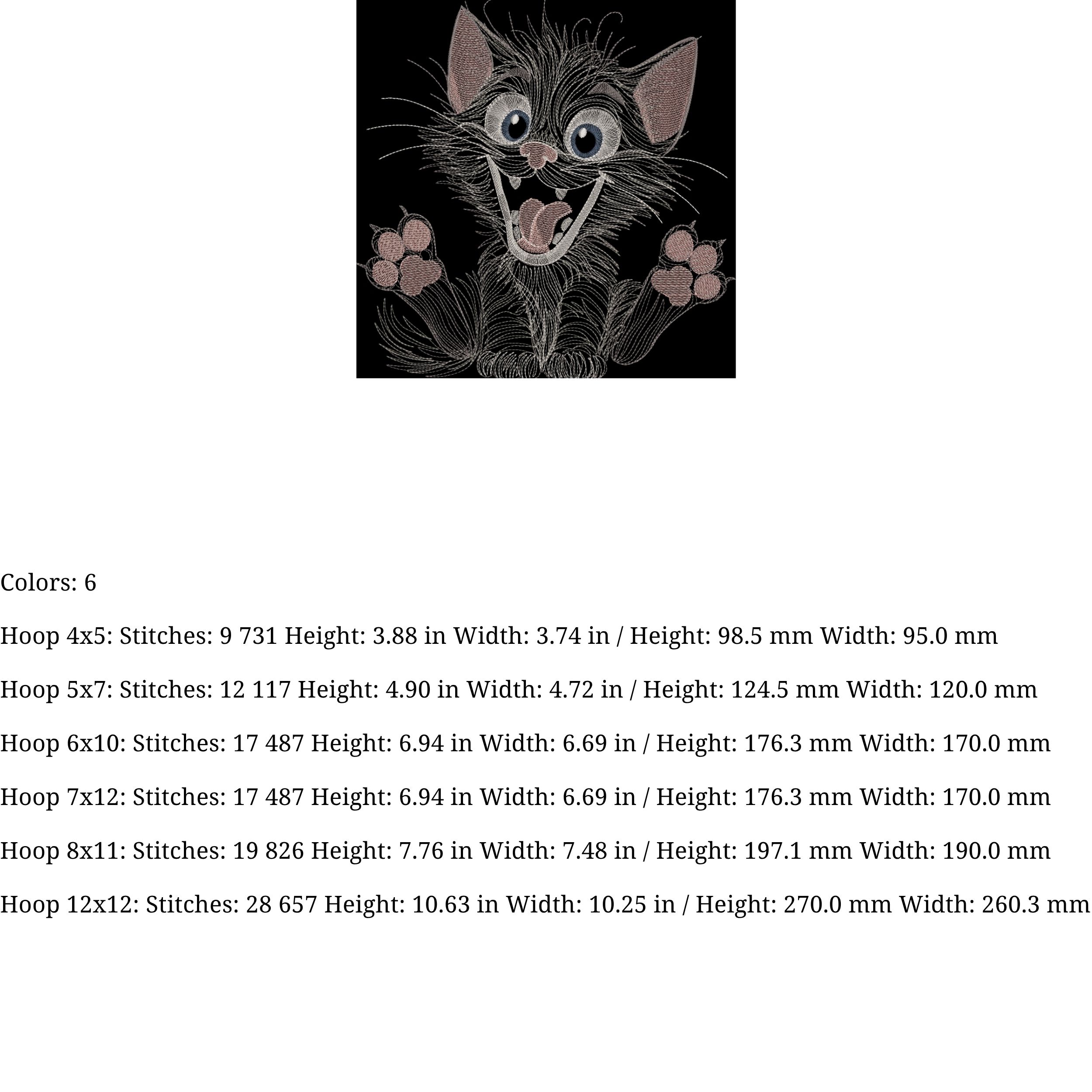 Funny Furry Black Cartoon Cat-4