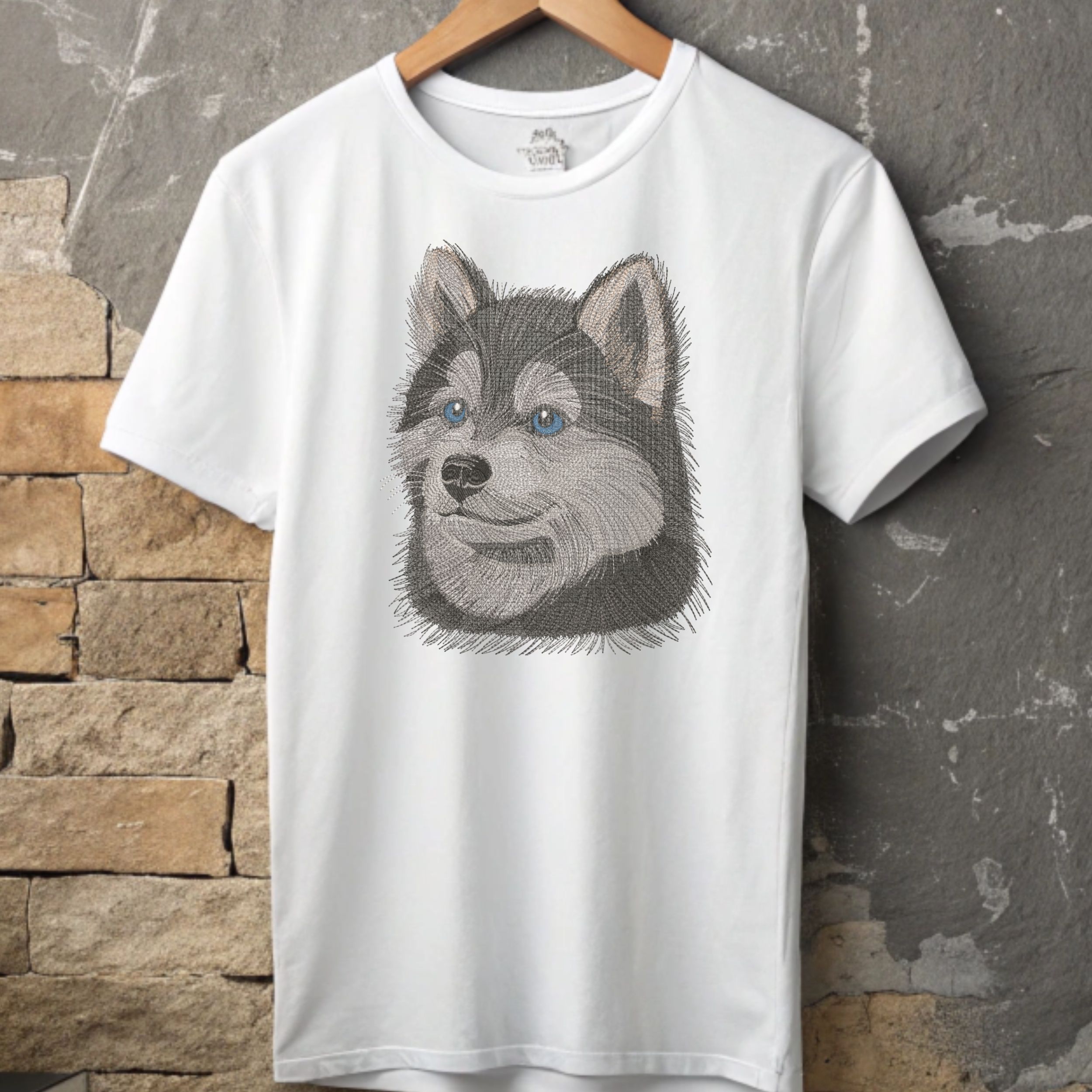 Realistic Face Fluffy Husky Puppy-7