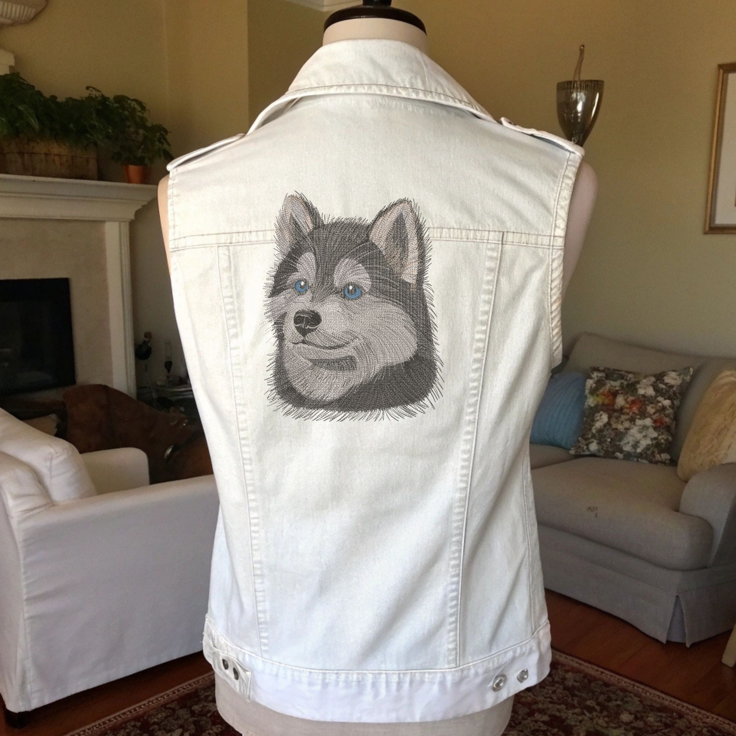 Realistic Face Fluffy Husky Puppy-11