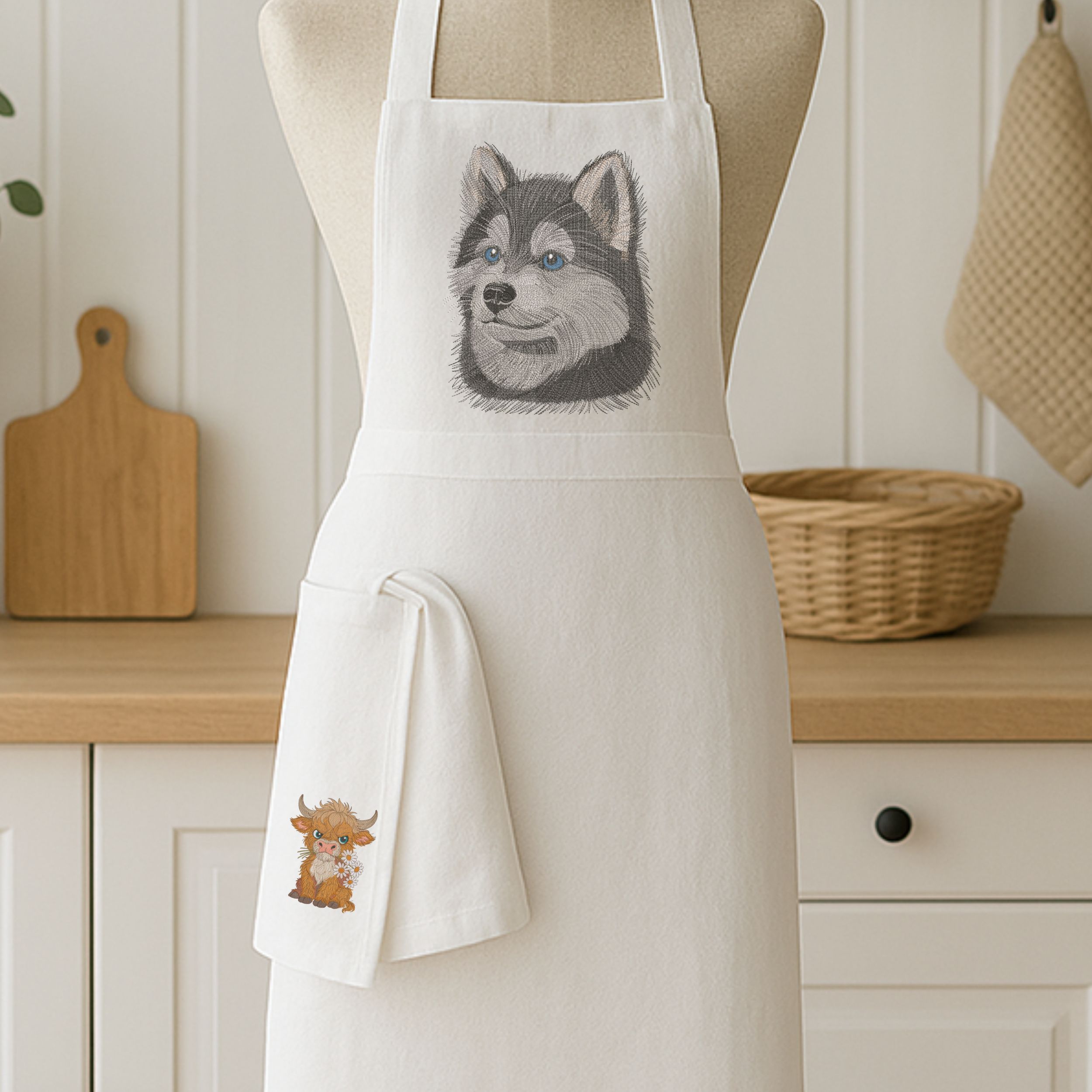 Realistic Face Fluffy Husky Puppy-12