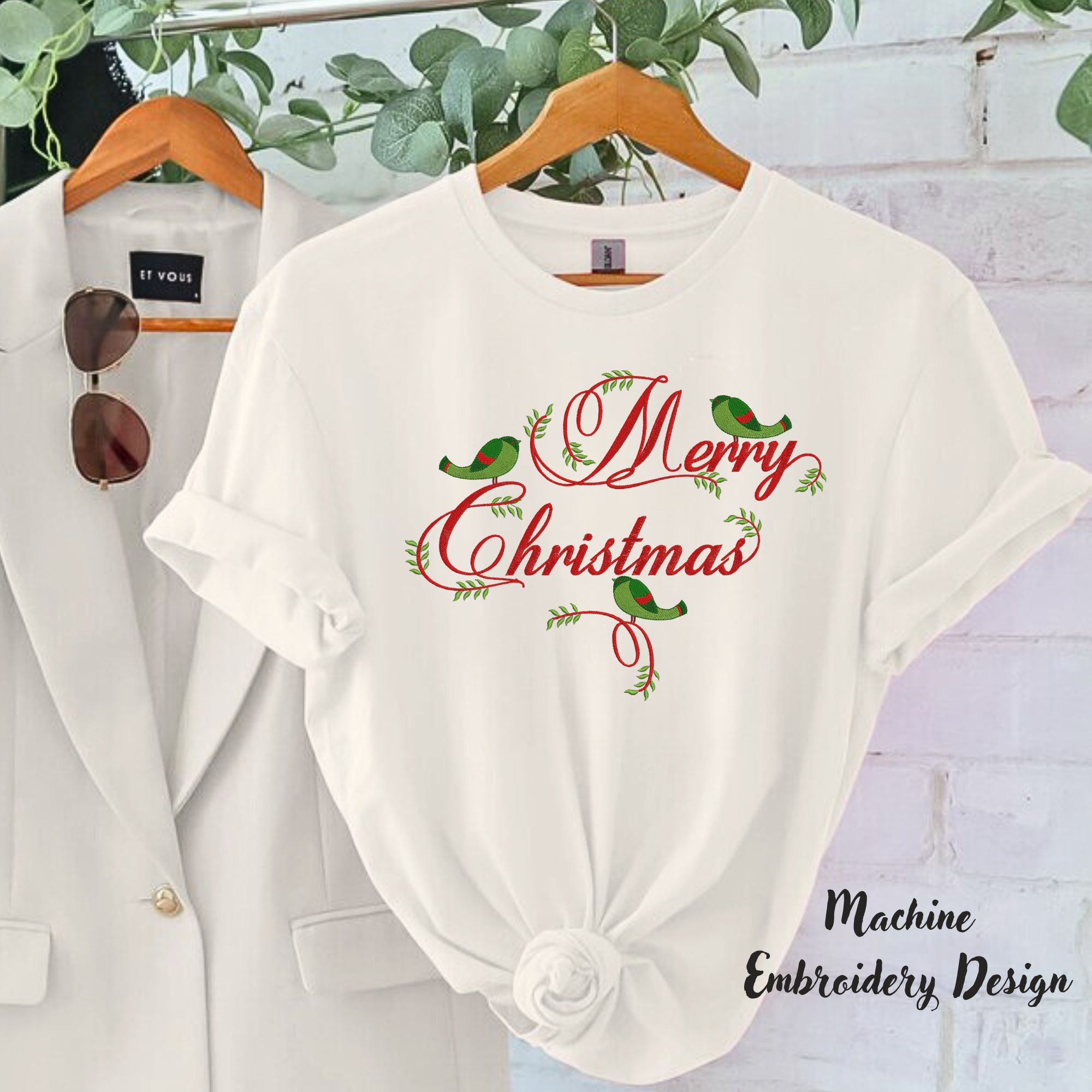 Merry Christmas Birds and Leaves-9