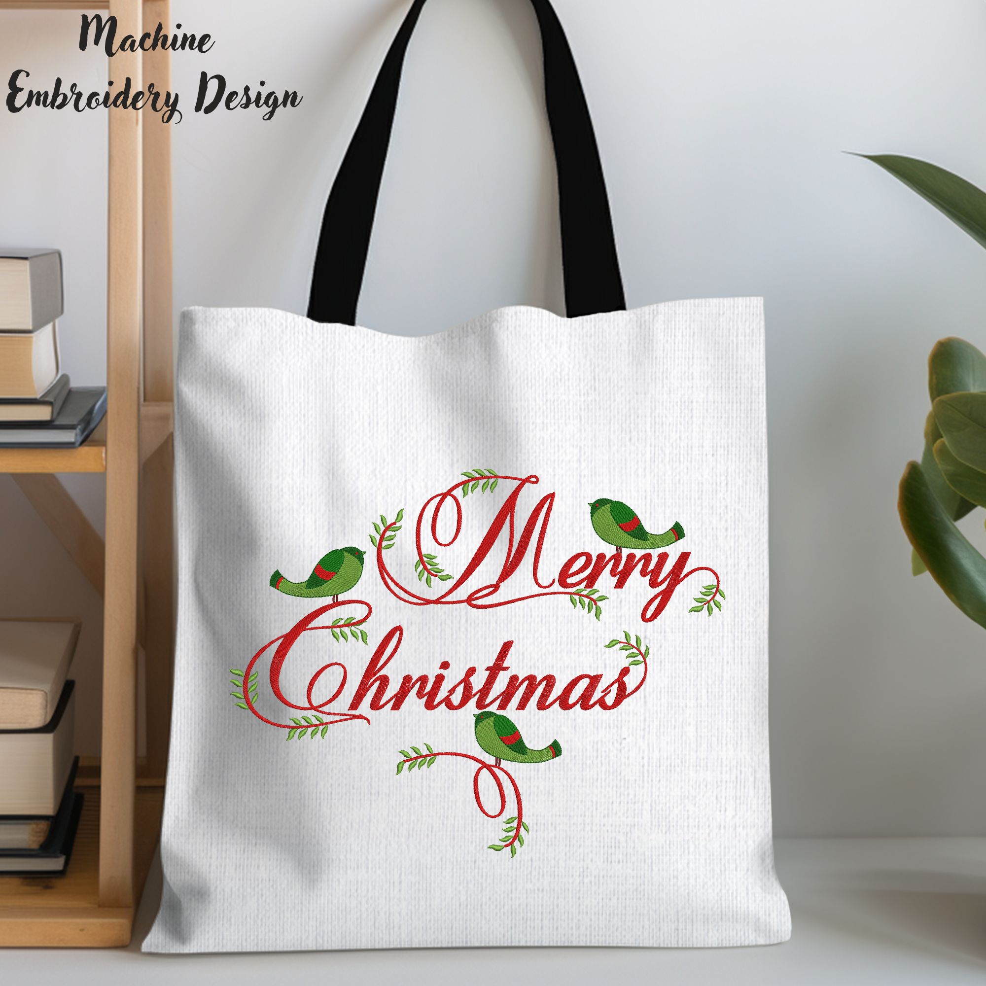 Merry Christmas Birds and Leaves-10