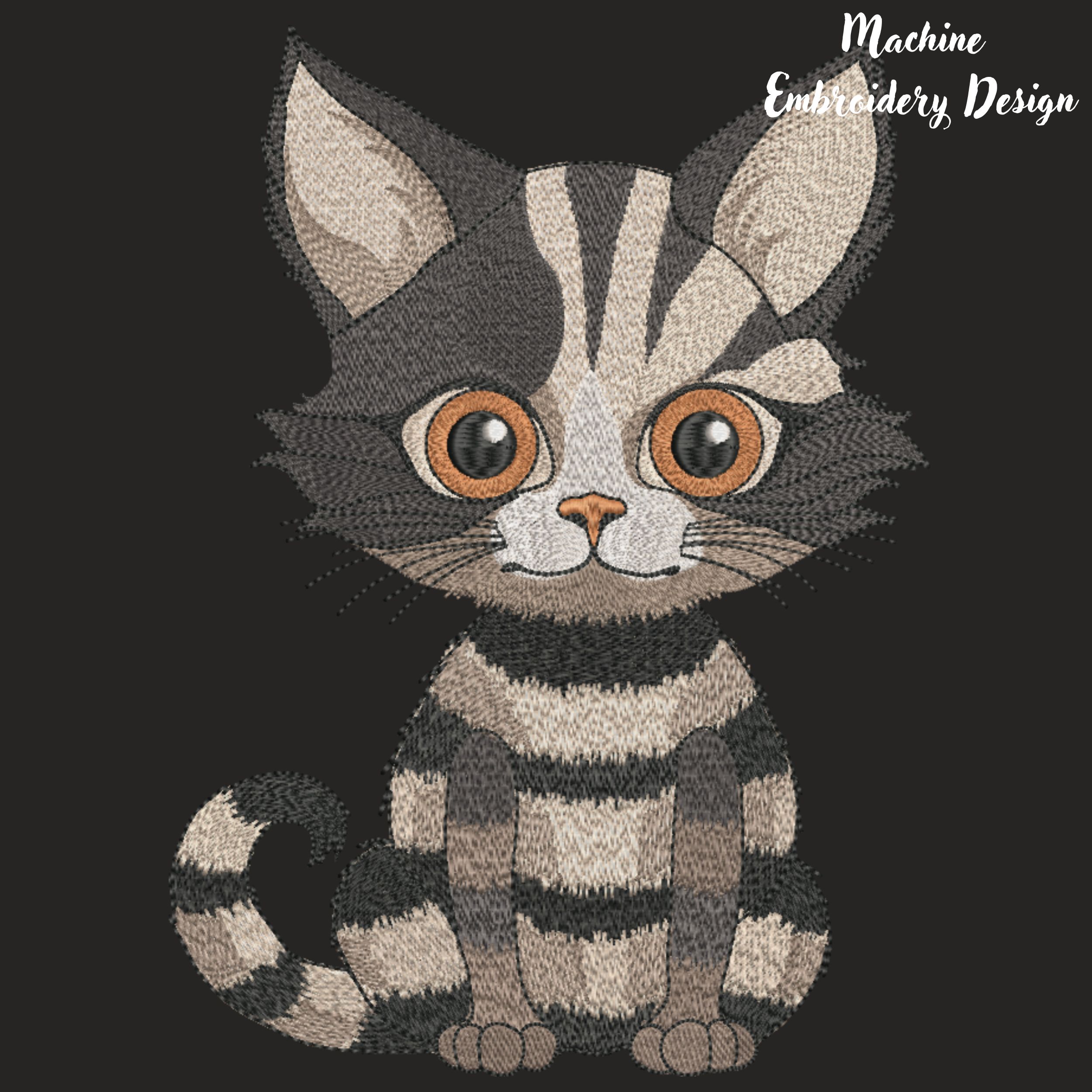 Striped Halloween Gothic Cat-5