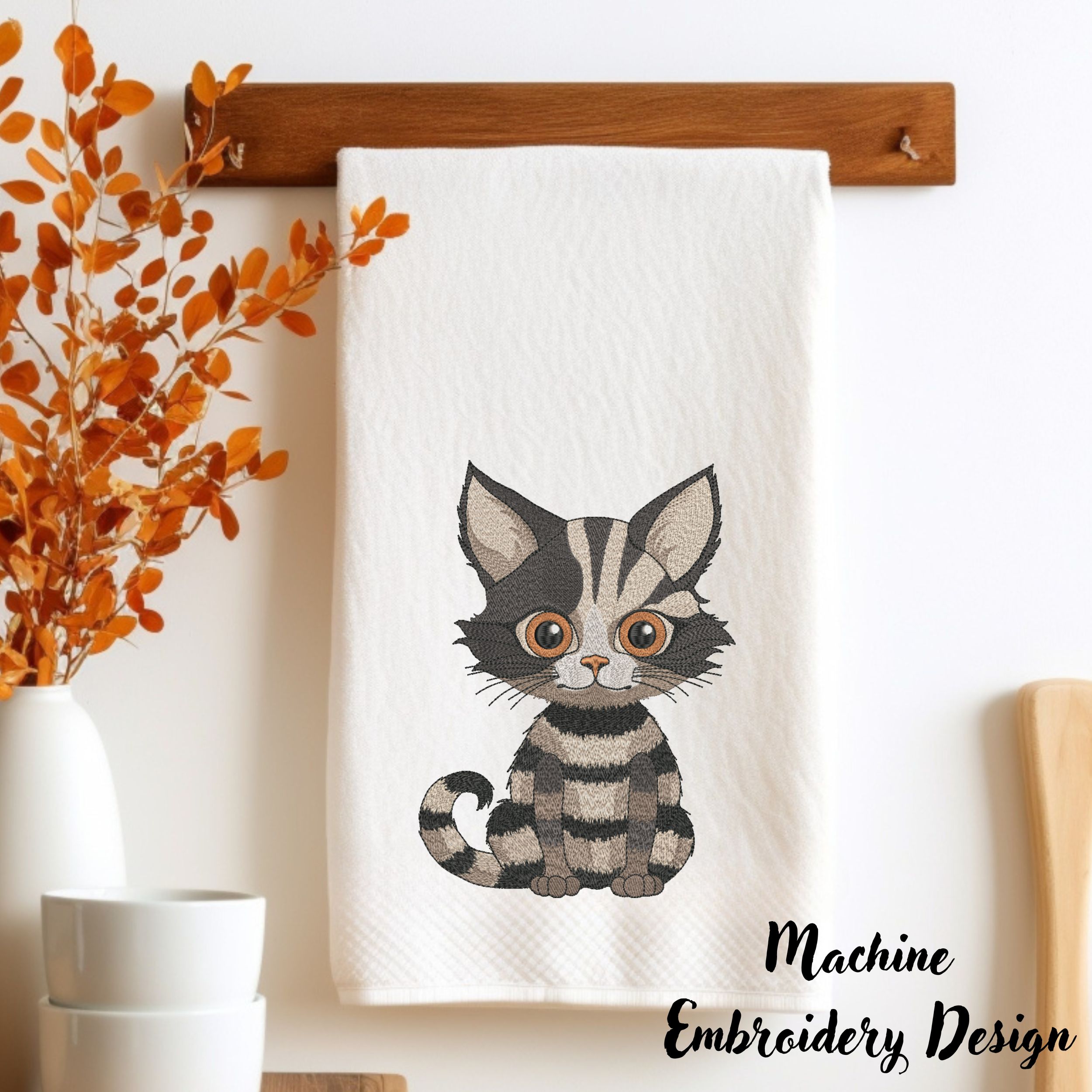 Striped Halloween Gothic Cat-7