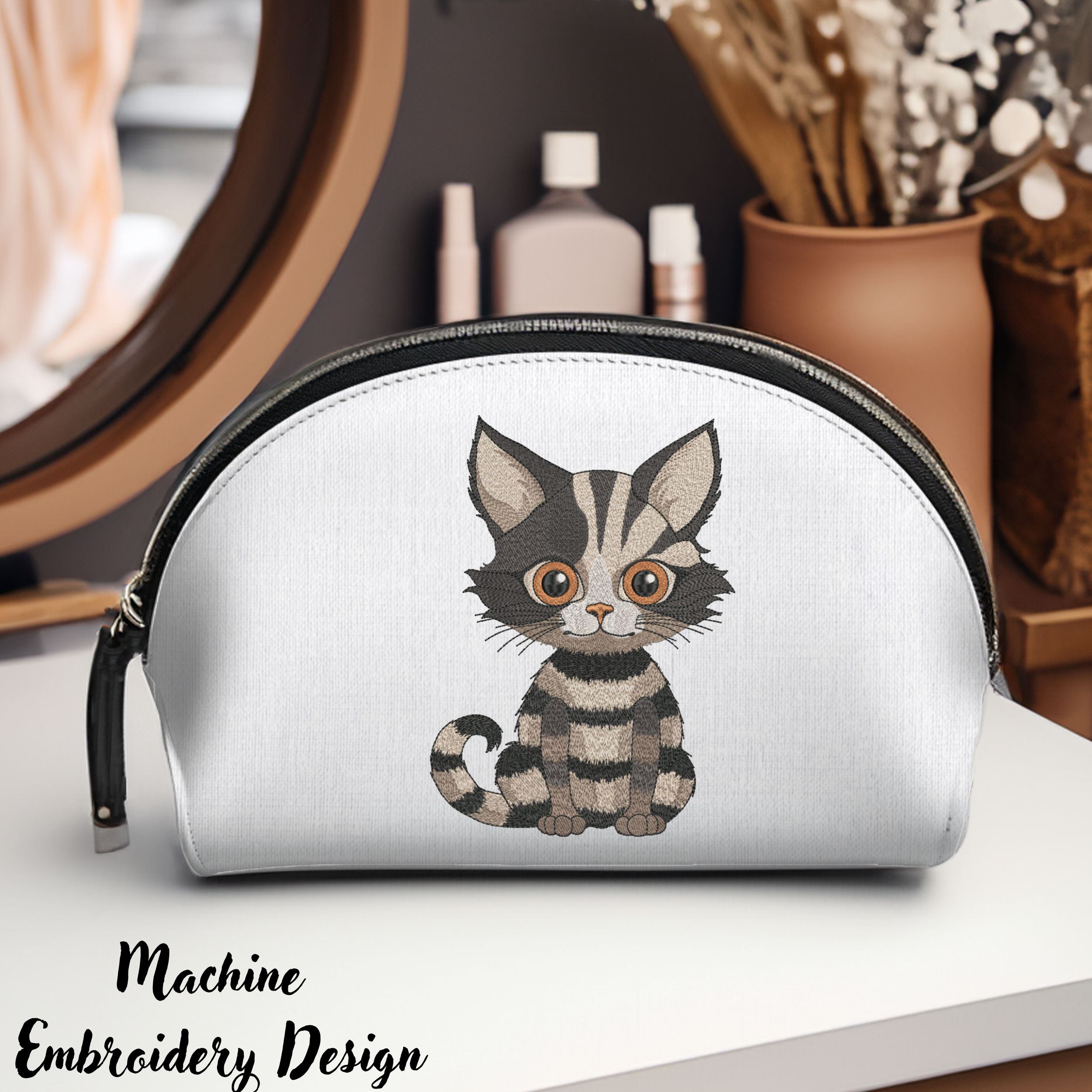 Striped Halloween Gothic Cat-11