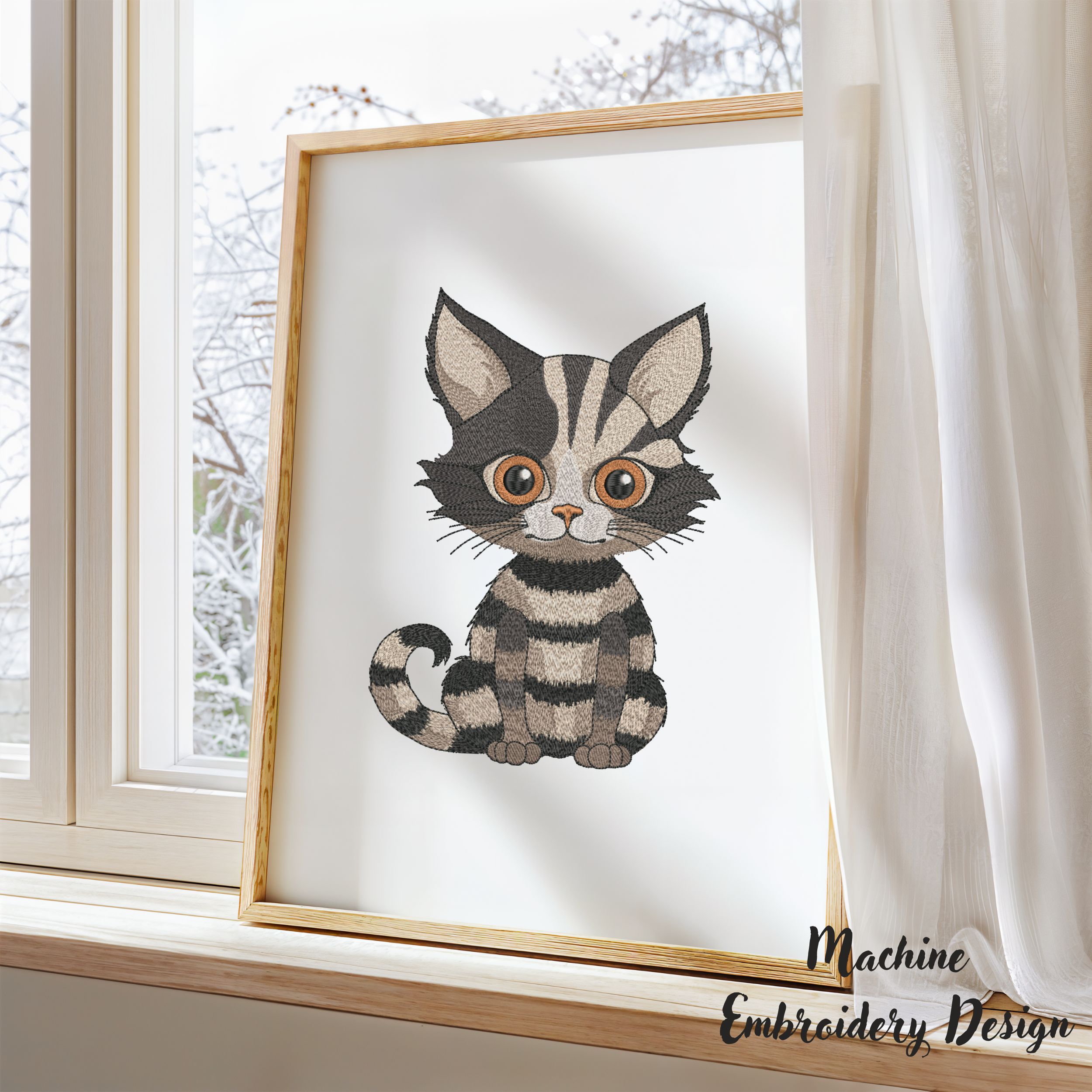 Striped Halloween Gothic Cat-12