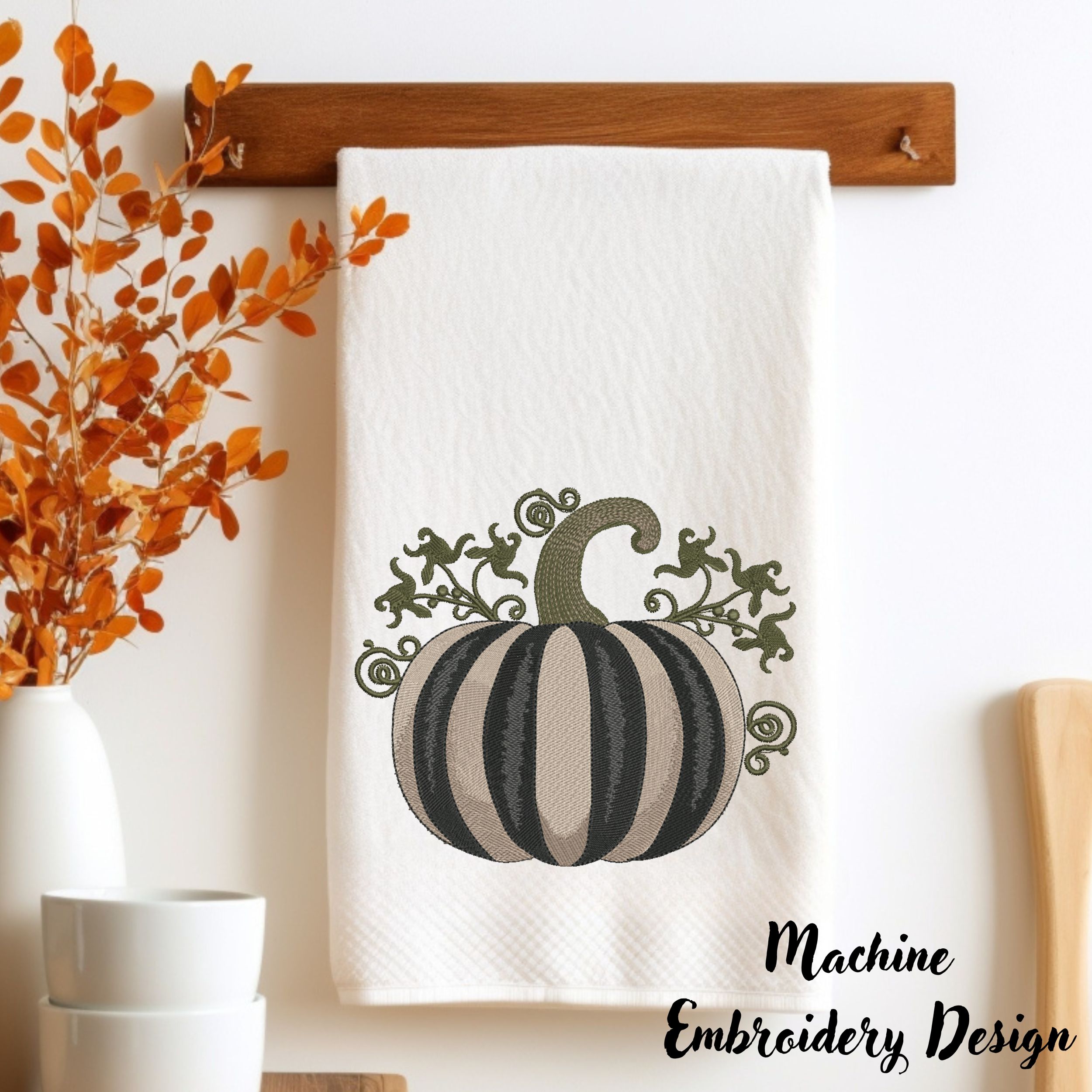 Striped Halloween Gray Pumpkin-7