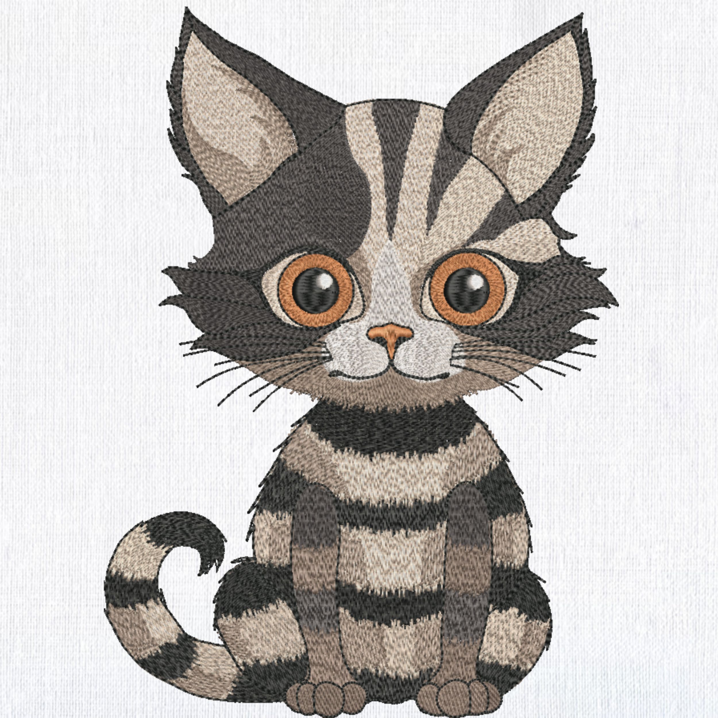 Set of 4 Striped Halloween Vintage Gothic Cat-8