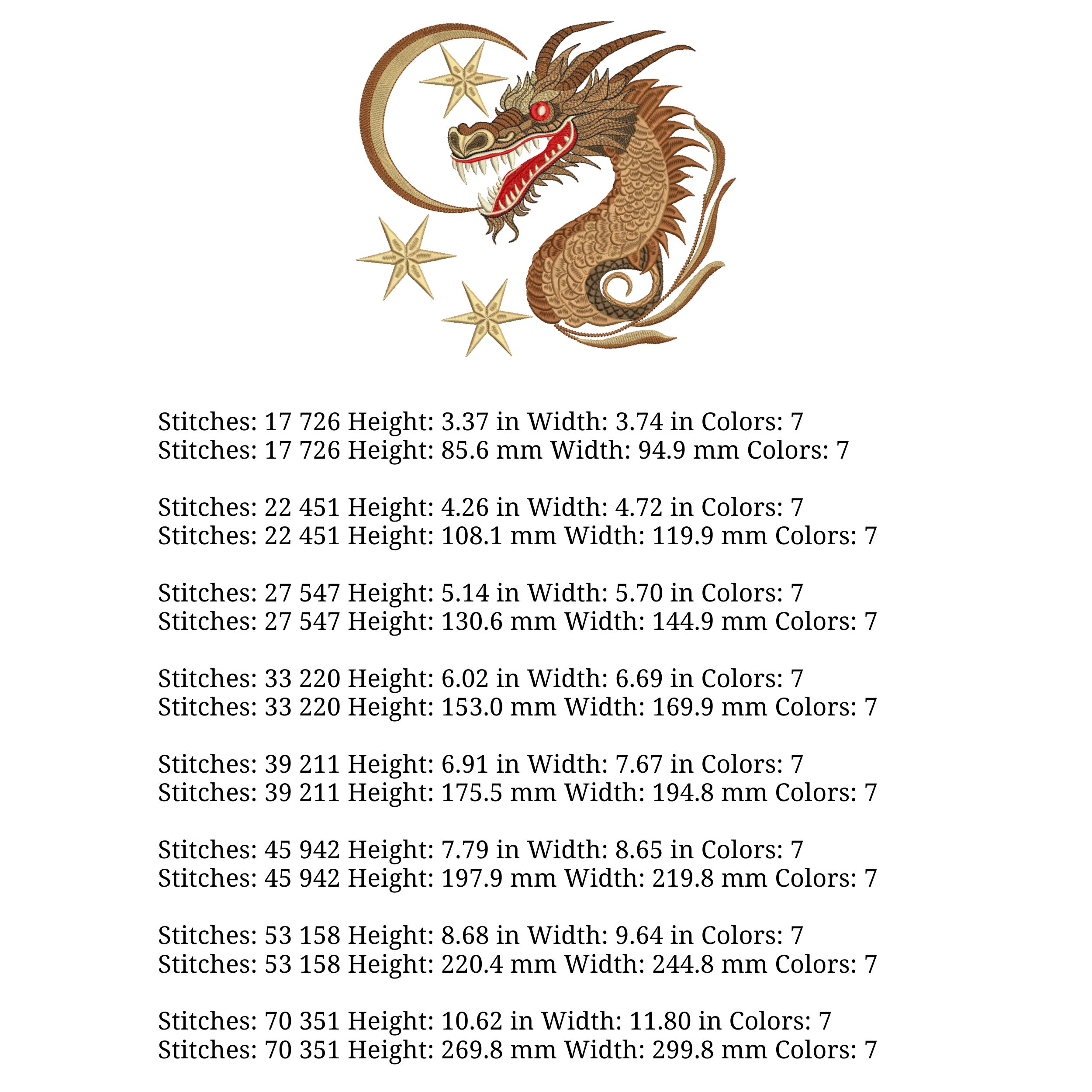 Mystical Gold Dragon Moon & Stars-5